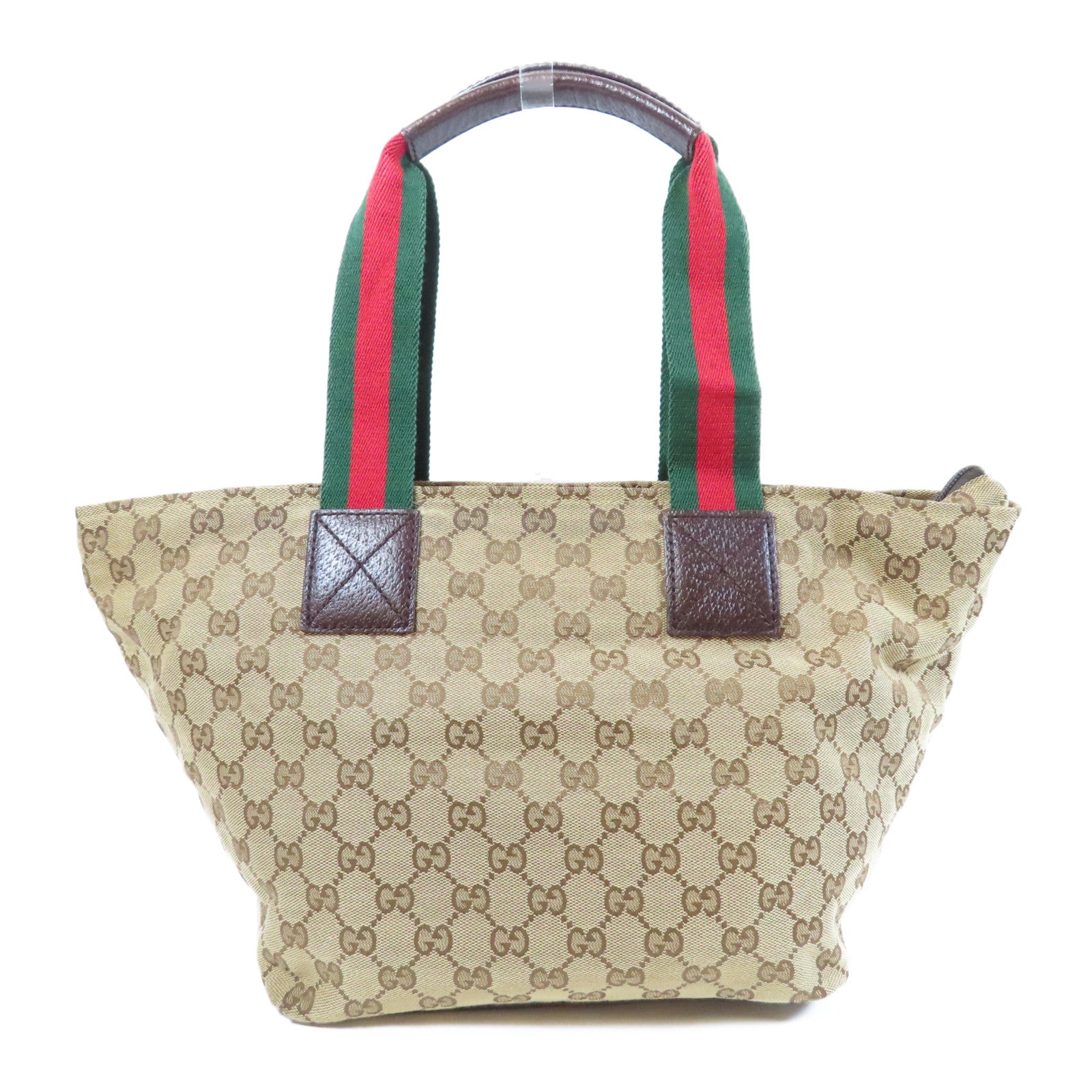 GUCCI 【激減優惠】帆布Tote Bag銀扣肩背袋啡色