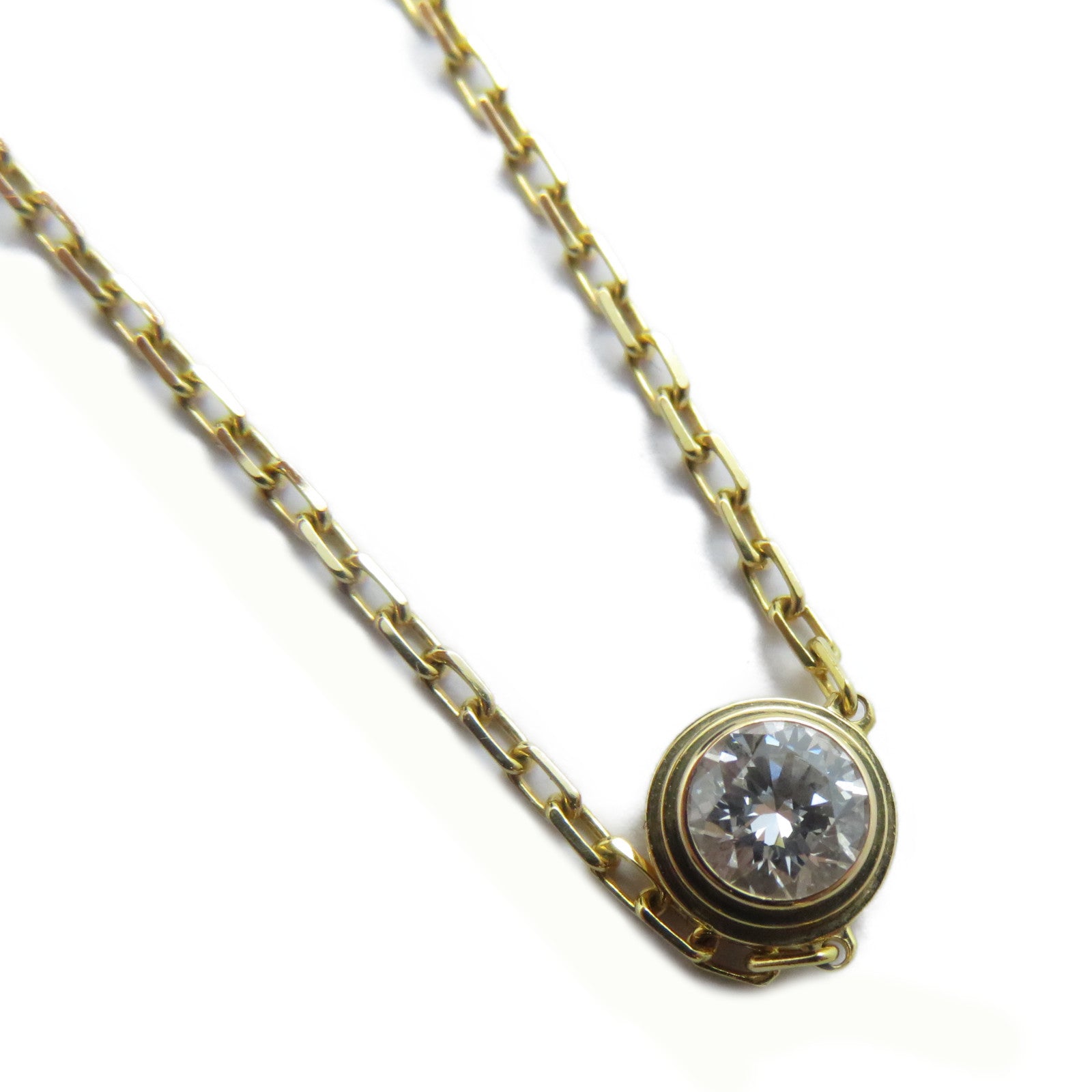 CARTIER 18K黃金D'Amour Necklace 0.18ct鑽石項鍊