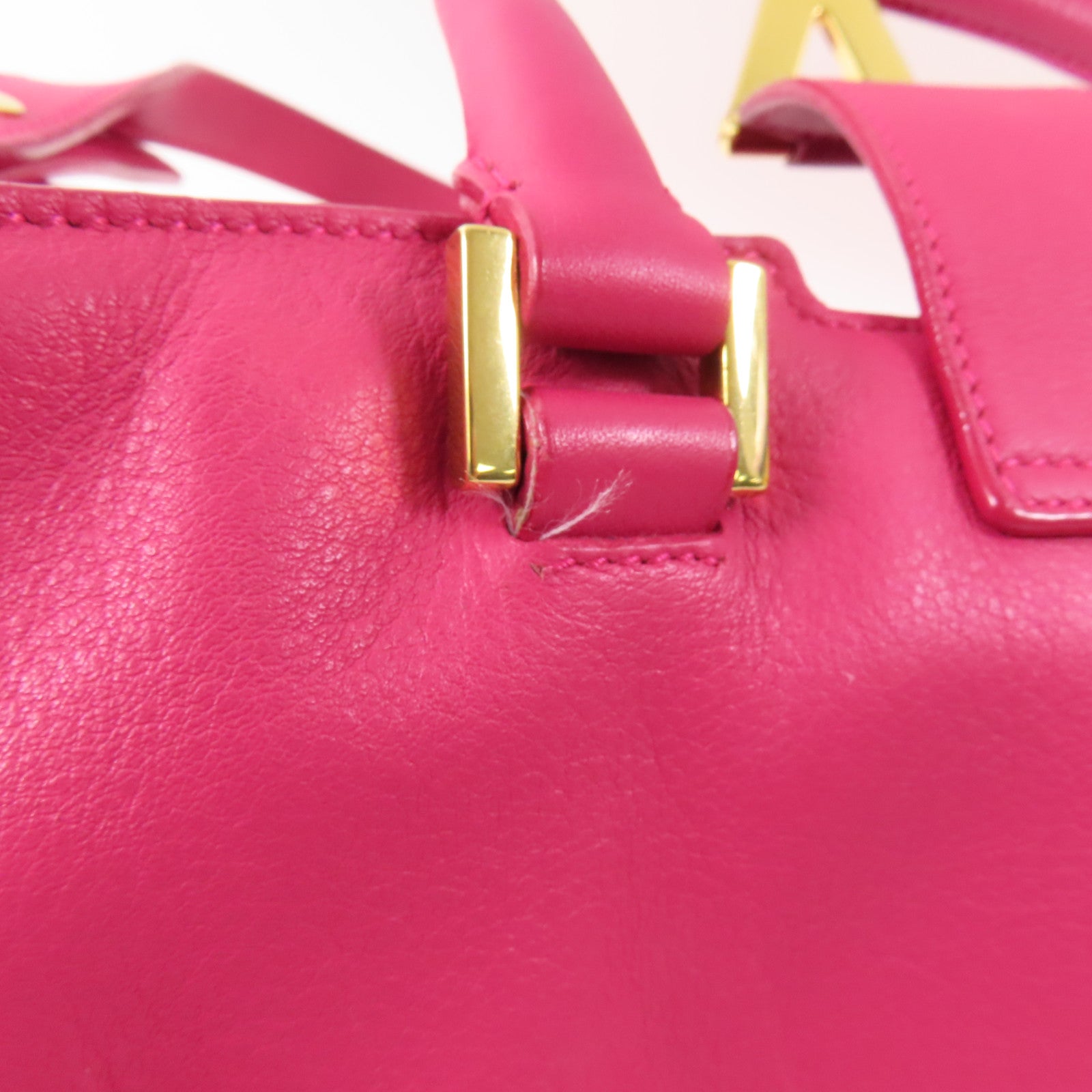 YVES SAINT LAURENT 【激減優惠】牛皮皮革Y Cabas金扣手挽肩背兩用袋