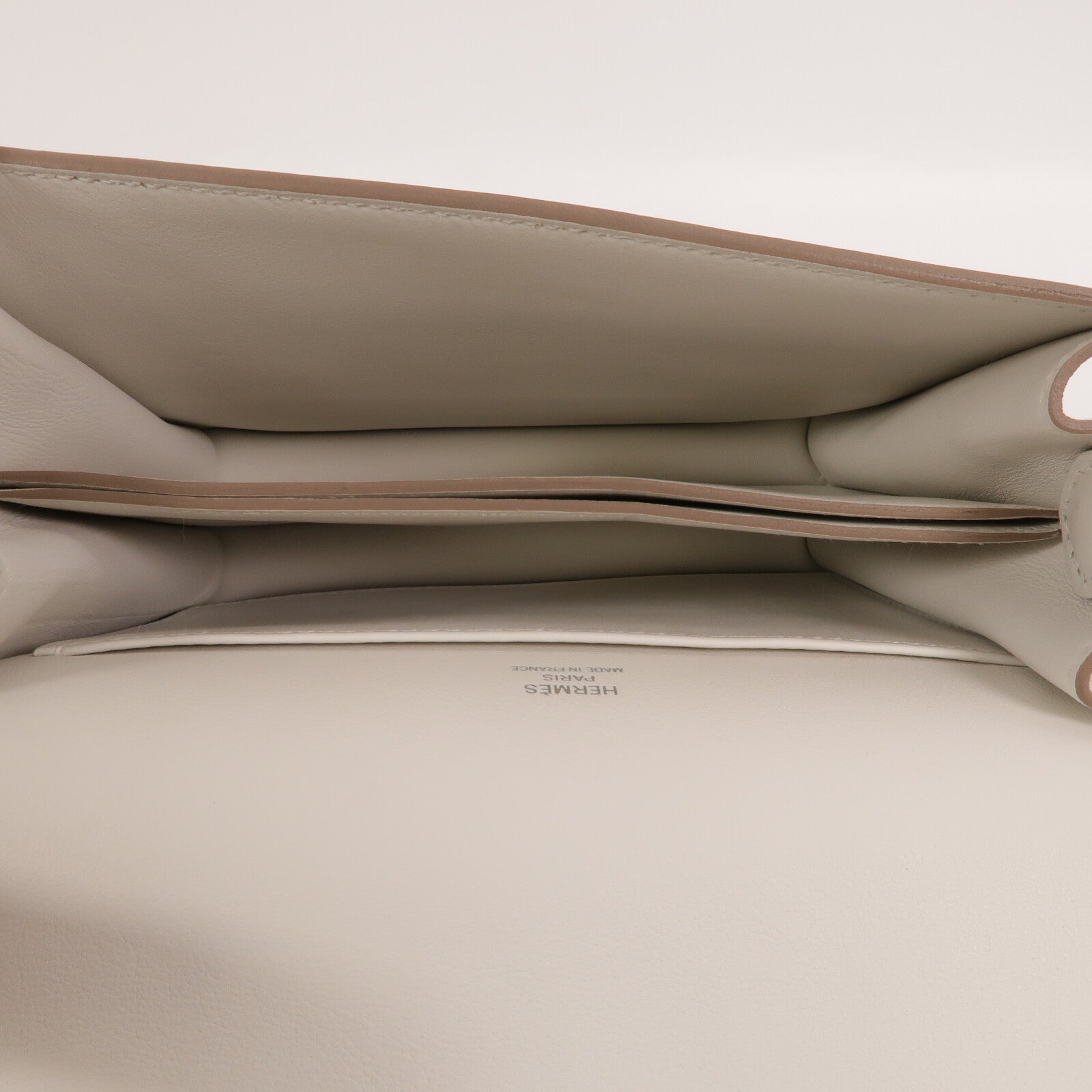 HERMES Evercolor皮革Mini Roulis肩背袋Blanc