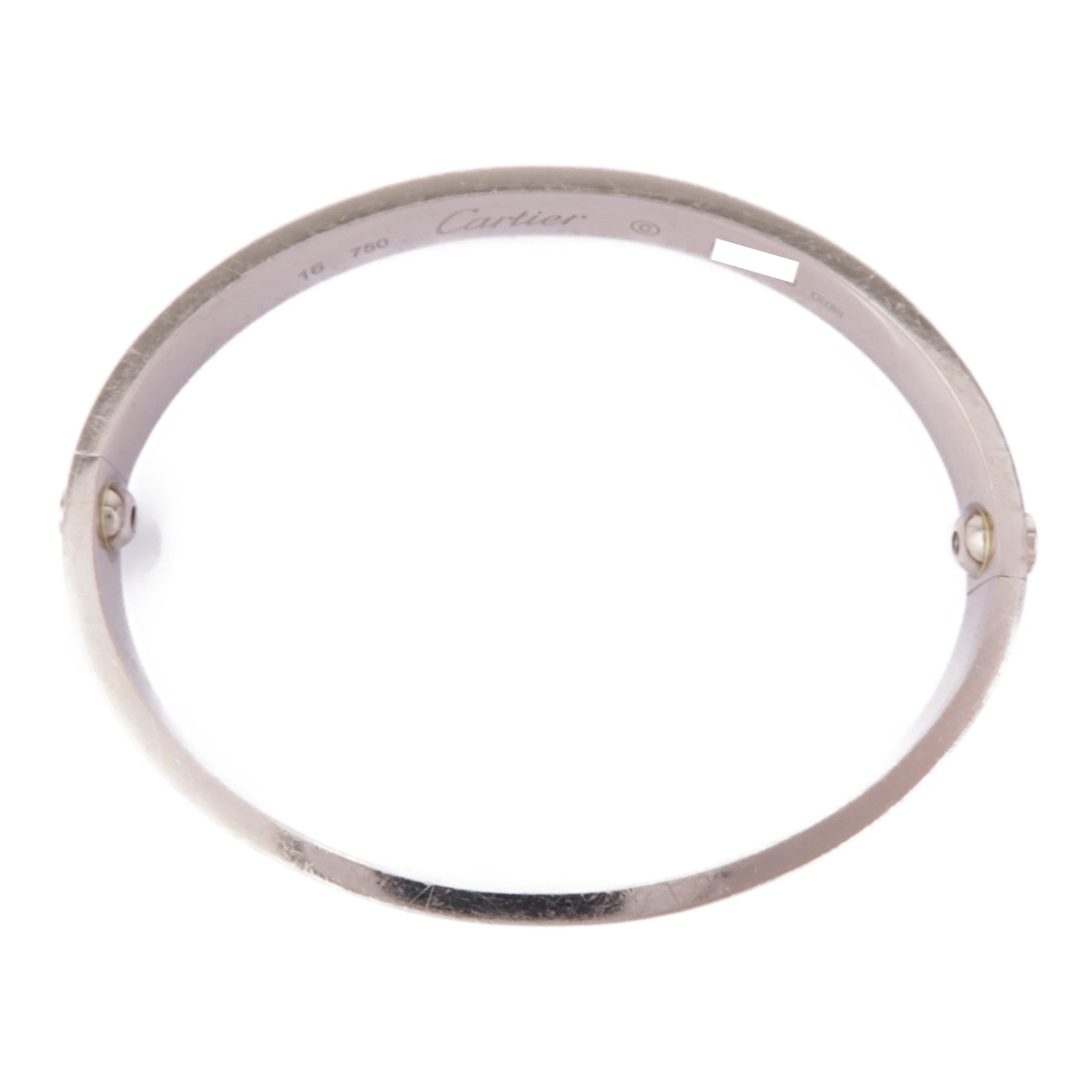 CARTIER 18K白金Love Bracelet手鐲Cartier#16