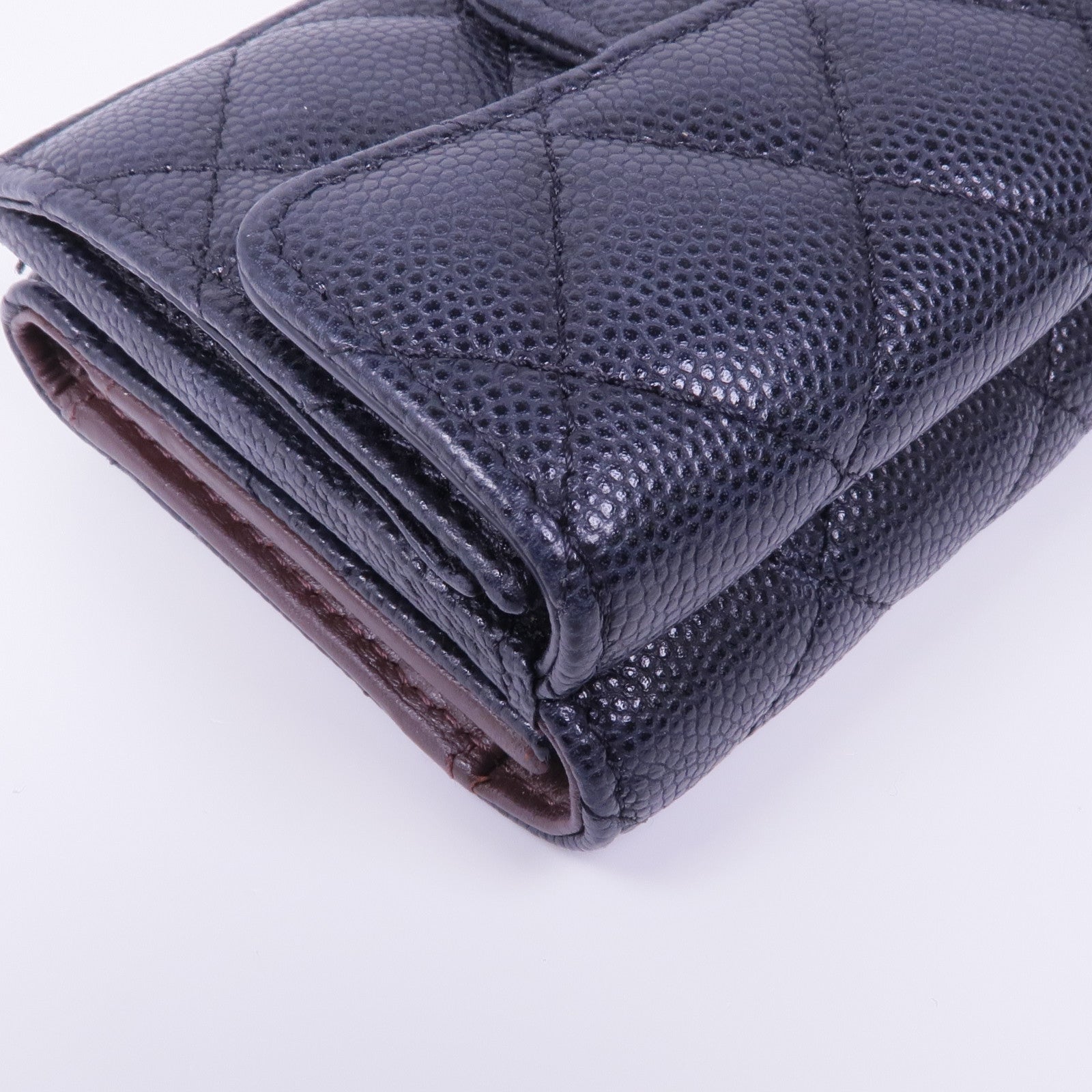 CHANEL 牛皮皮革Wallet金扣錢包