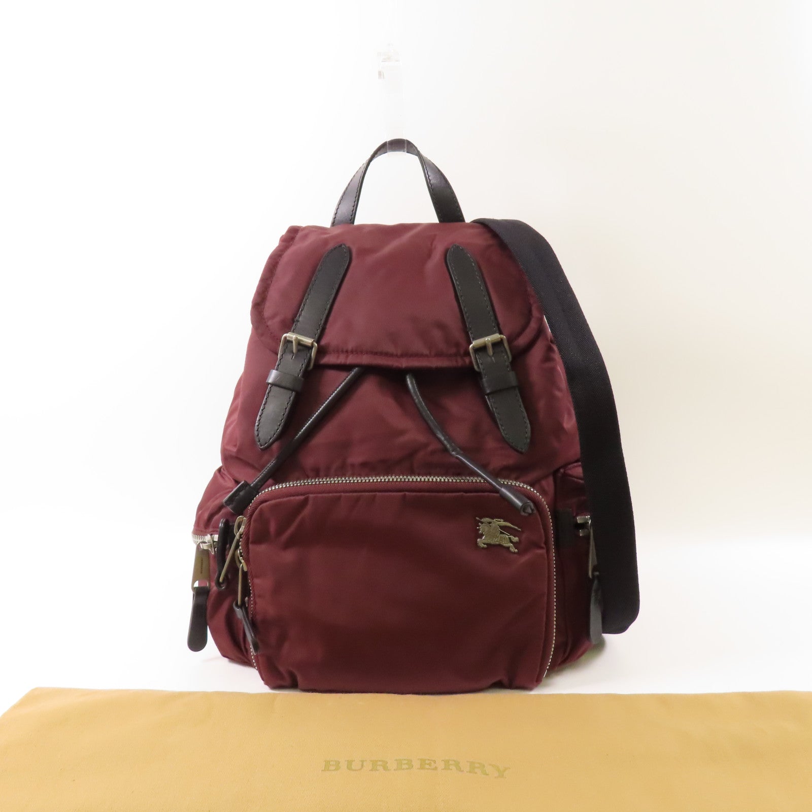 BURBERRY 尼龍Backpack銀扣背包