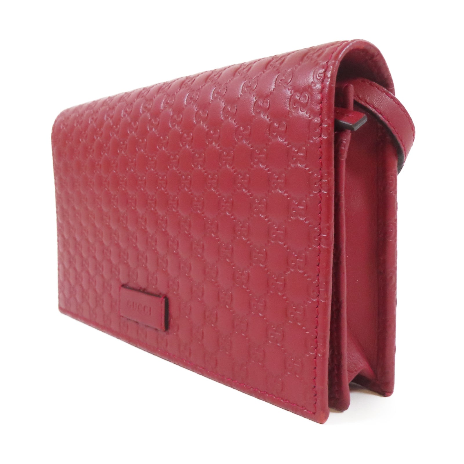 GUCCI 牛皮皮革Shoulder Bag金扣肩背袋紅色