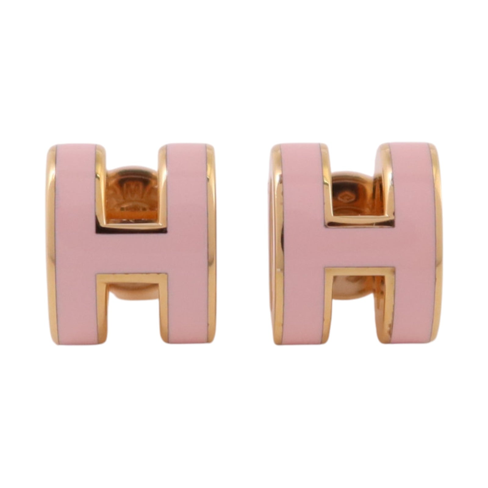 HERMES 金屬/琺瑯Mini Pop H Earrings金扣耳環