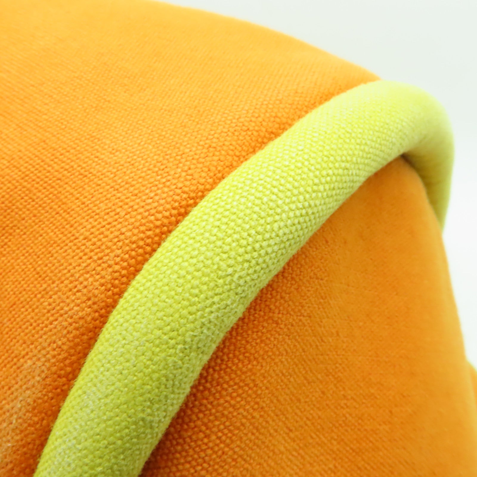 HERMES **【清倉大減價】帆布Lindy Beach Bag銀扣肩背袋橙色/黃色