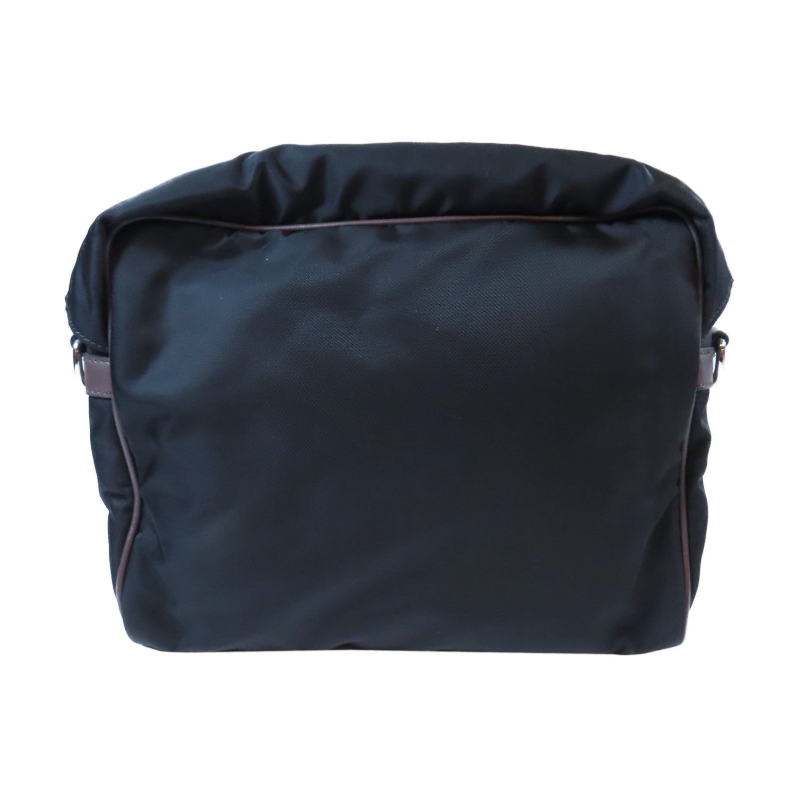 FENDI 【激減優惠】尼龍Shoulder Bag銀扣肩背袋啡色