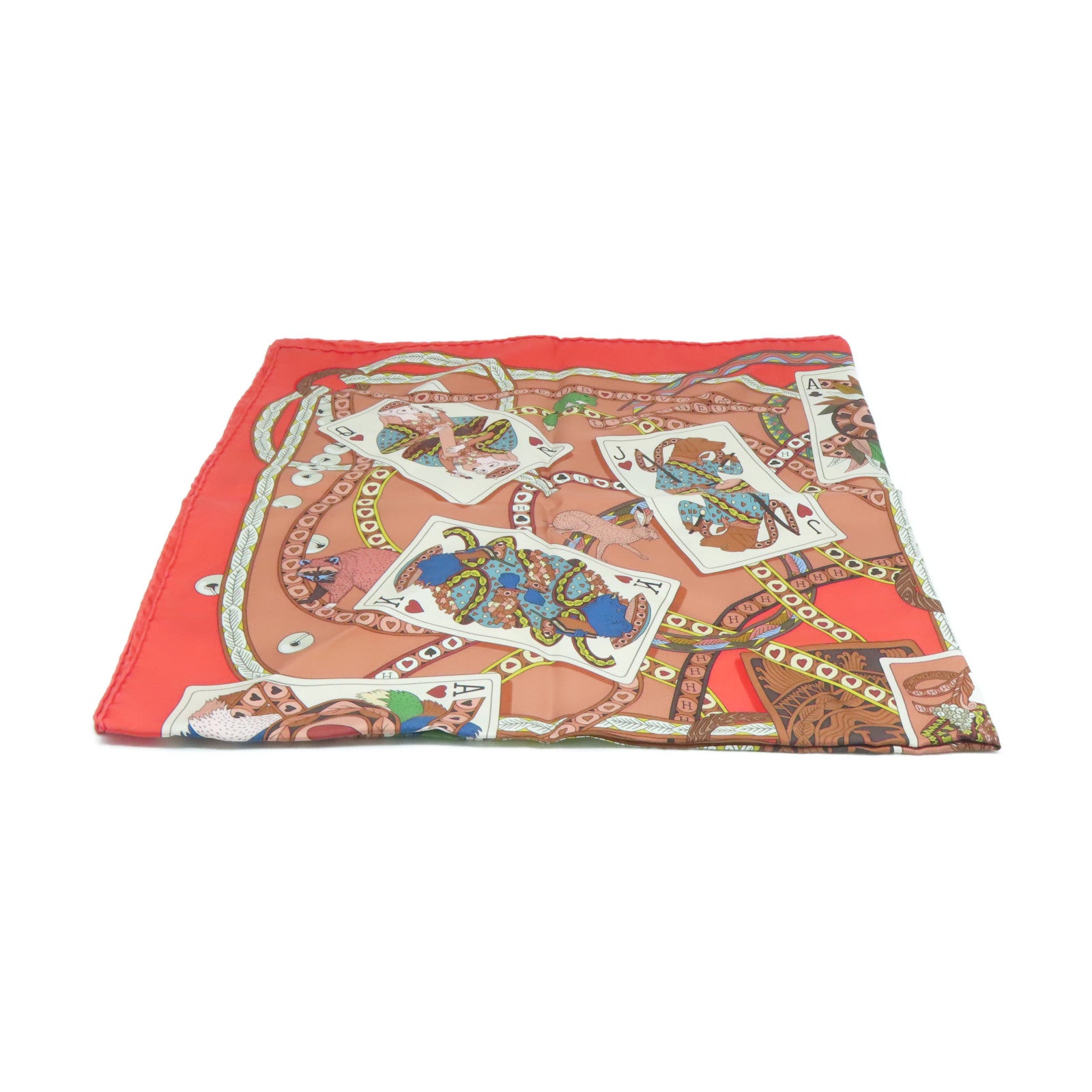HERMES 【激減優惠】絲質Scarf 90x90絲巾紅色