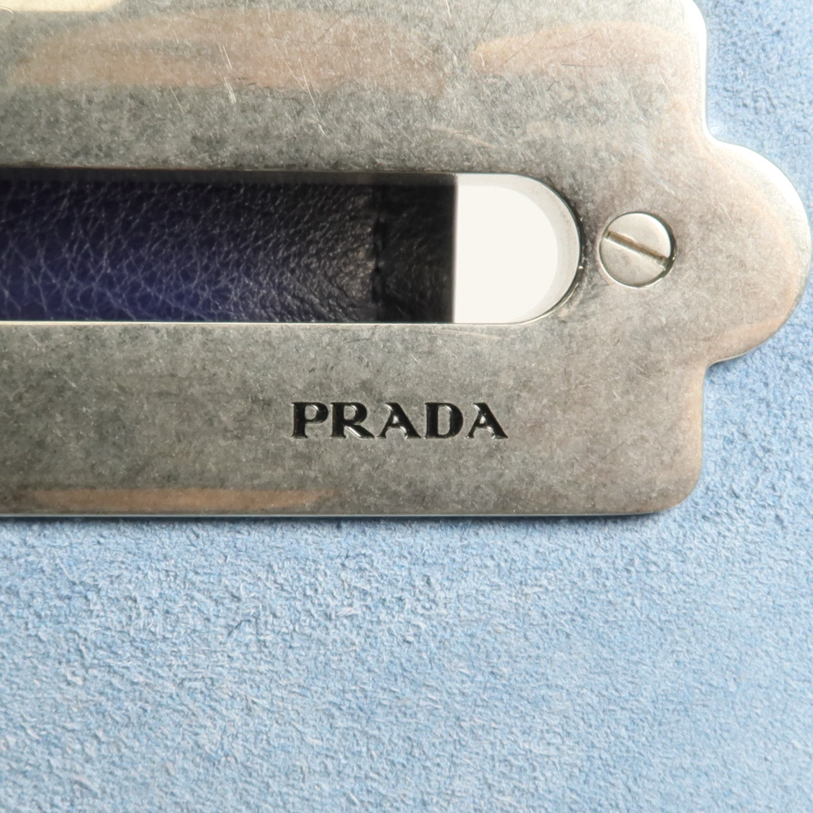 PRADA 牛皮皮革2 Way Shoulder銀扣手挽肩背兩用袋