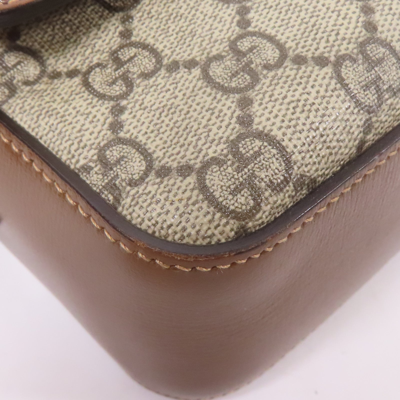 GUCCI 塗層帆布Horsebit 1955 Small Camera Bag金扣肩背袋