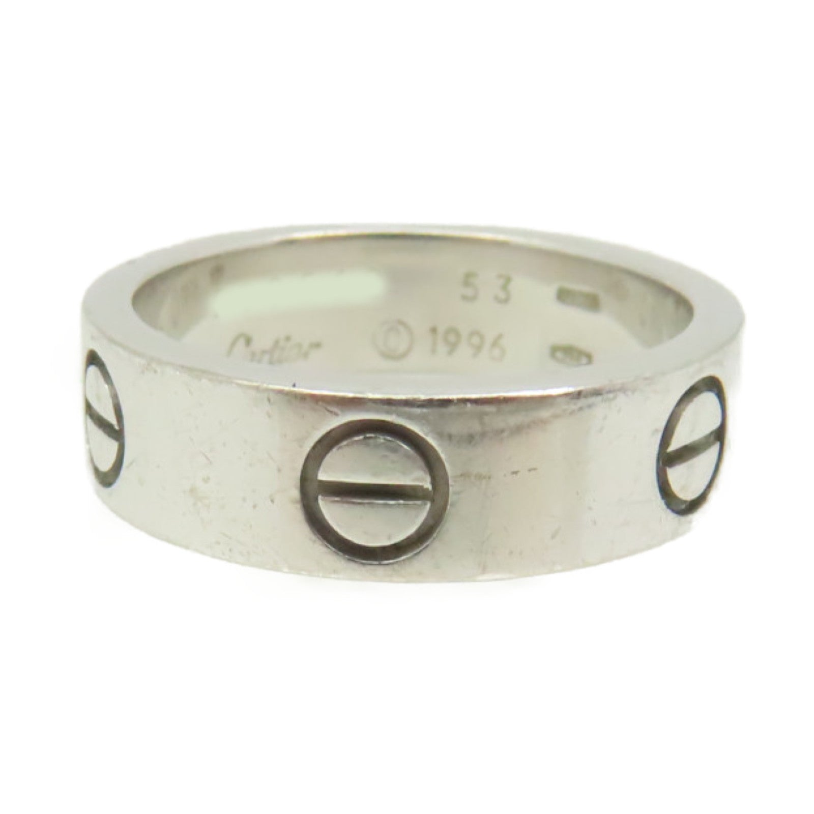 CARTIER 【激減優惠】18K白金Love Ring戒指#53