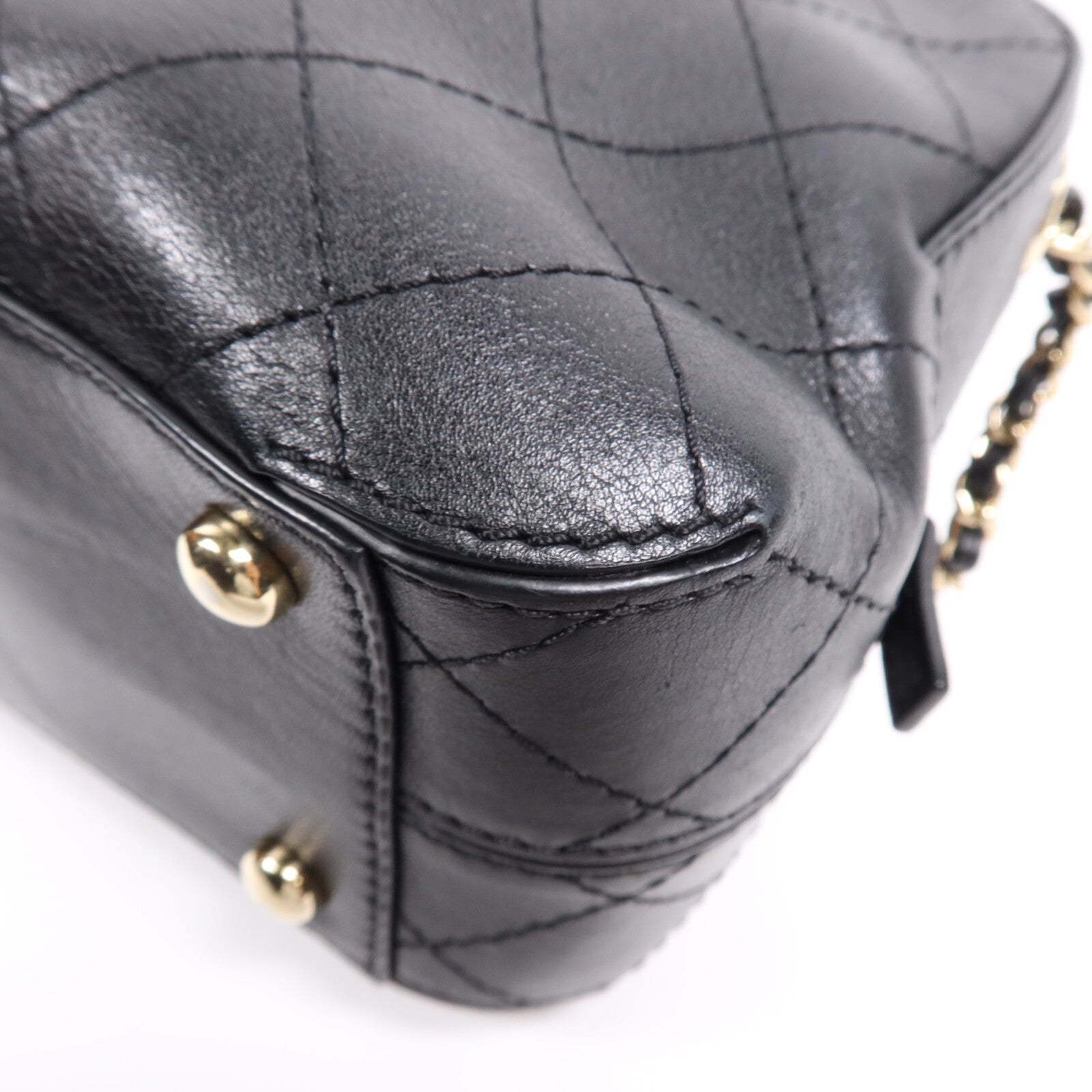 CHANEL 牛皮皮革Chain Shoulder Bag金扣鏈帶肩背袋