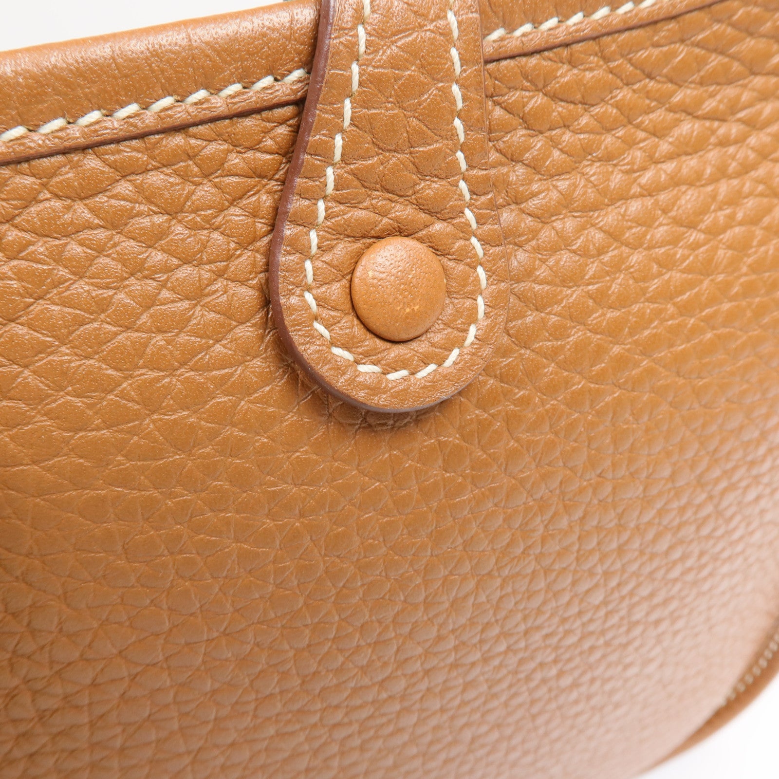 HERMES Clemence皮革Evelyne TPM 銀扣肩背袋