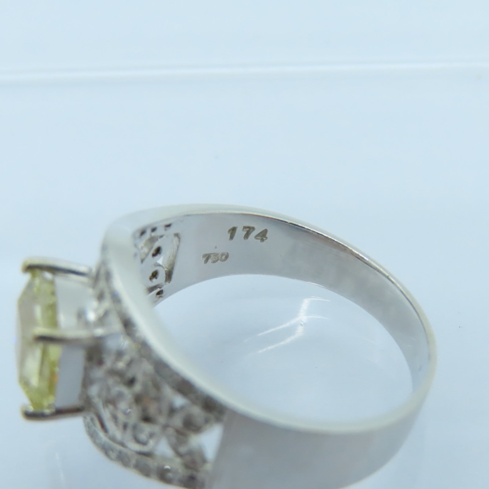 JEWELRY 18K White Gold Diamond Ring 1.74ct Diamond Ring US#8.5