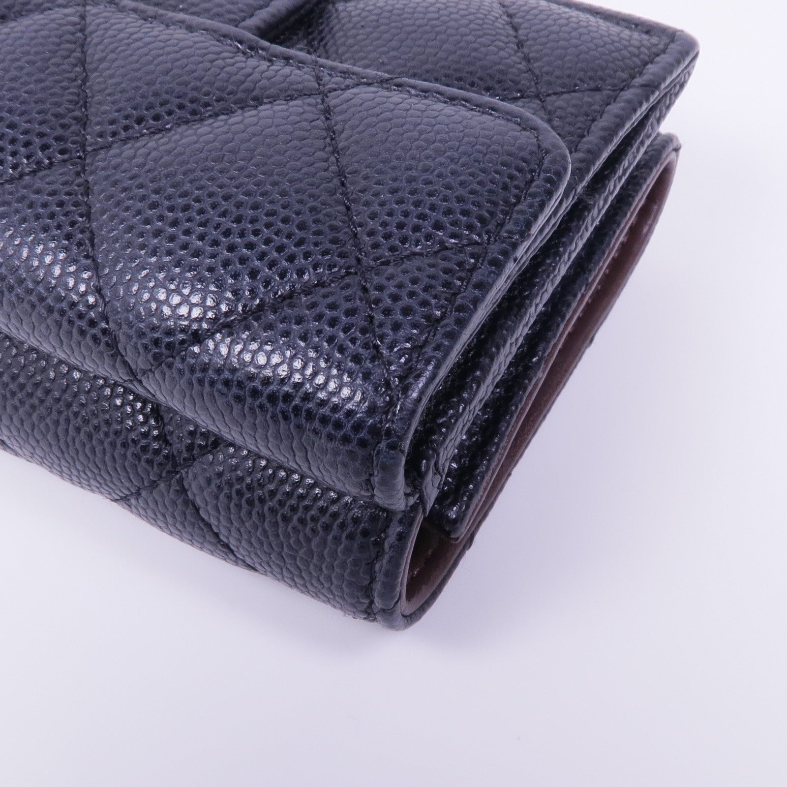 CHANEL 牛皮皮革Wallet金扣錢包