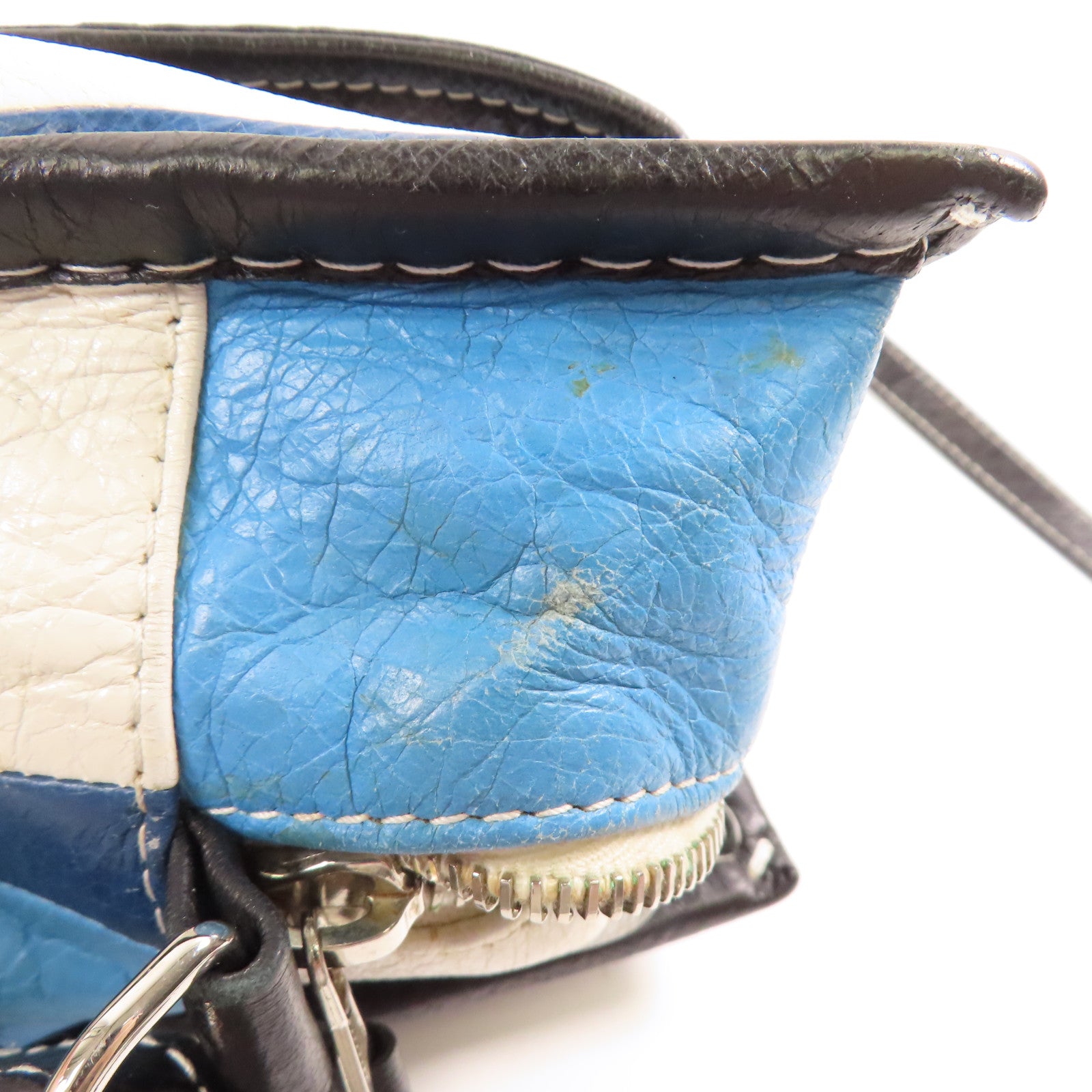 BALENCIAGA 牛皮皮革Bazzaar XS銀扣手挽肩背兩用袋