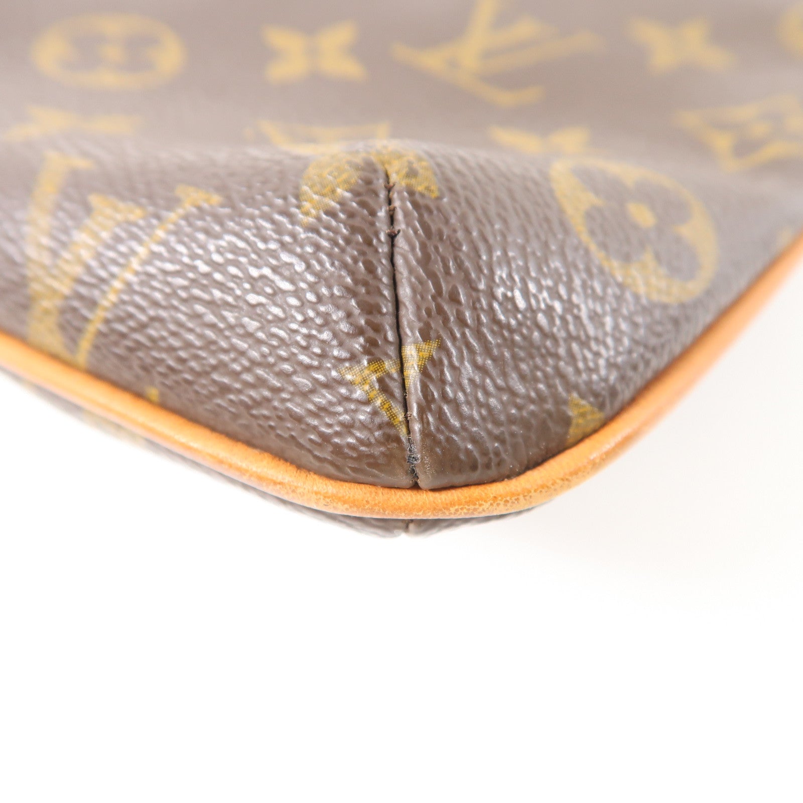 LOUIS VUITTON Monogram Partition Pouch金扣手拿包啡色