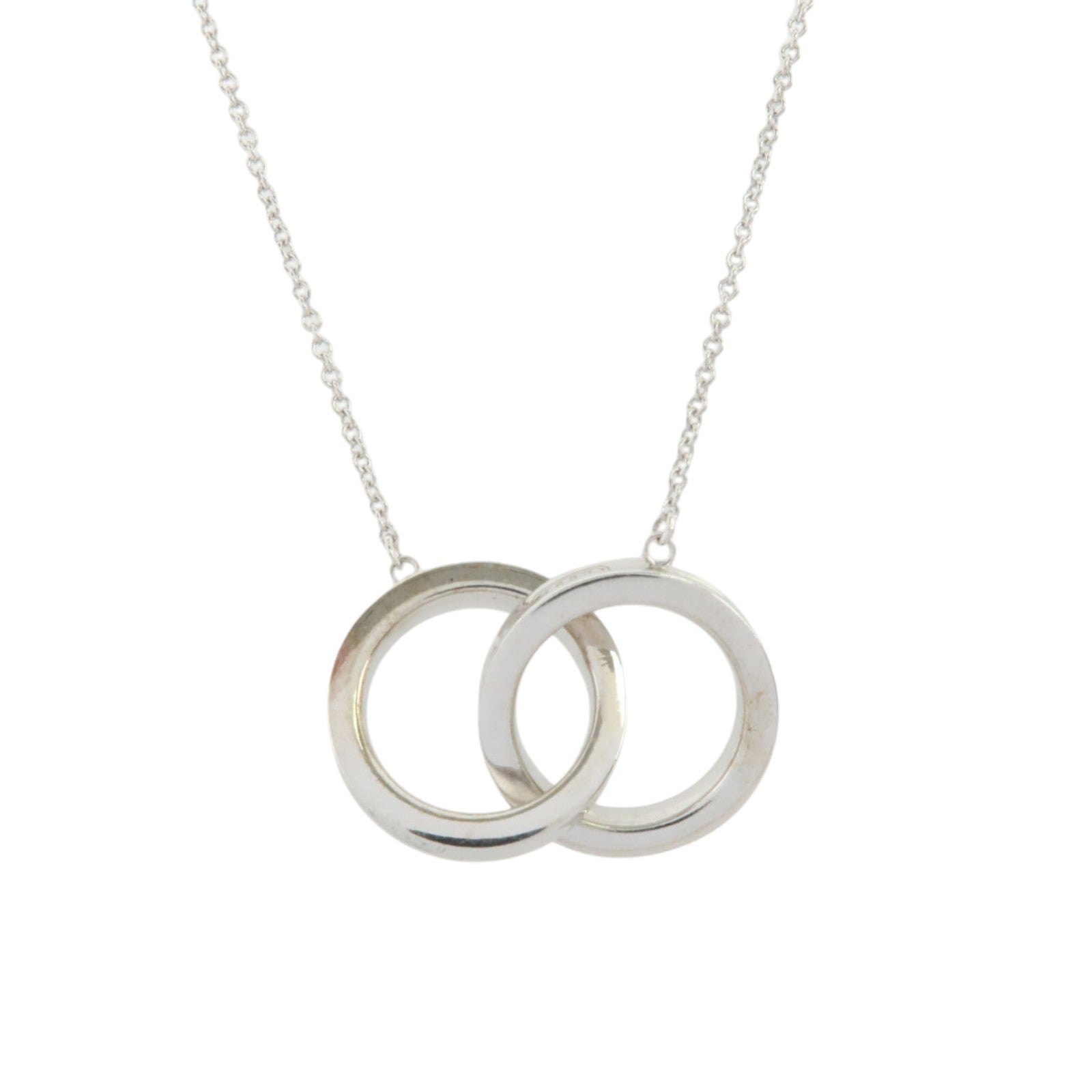 TIFFANY＆CO 925純銀Interlocking Circle Necklace項鏈