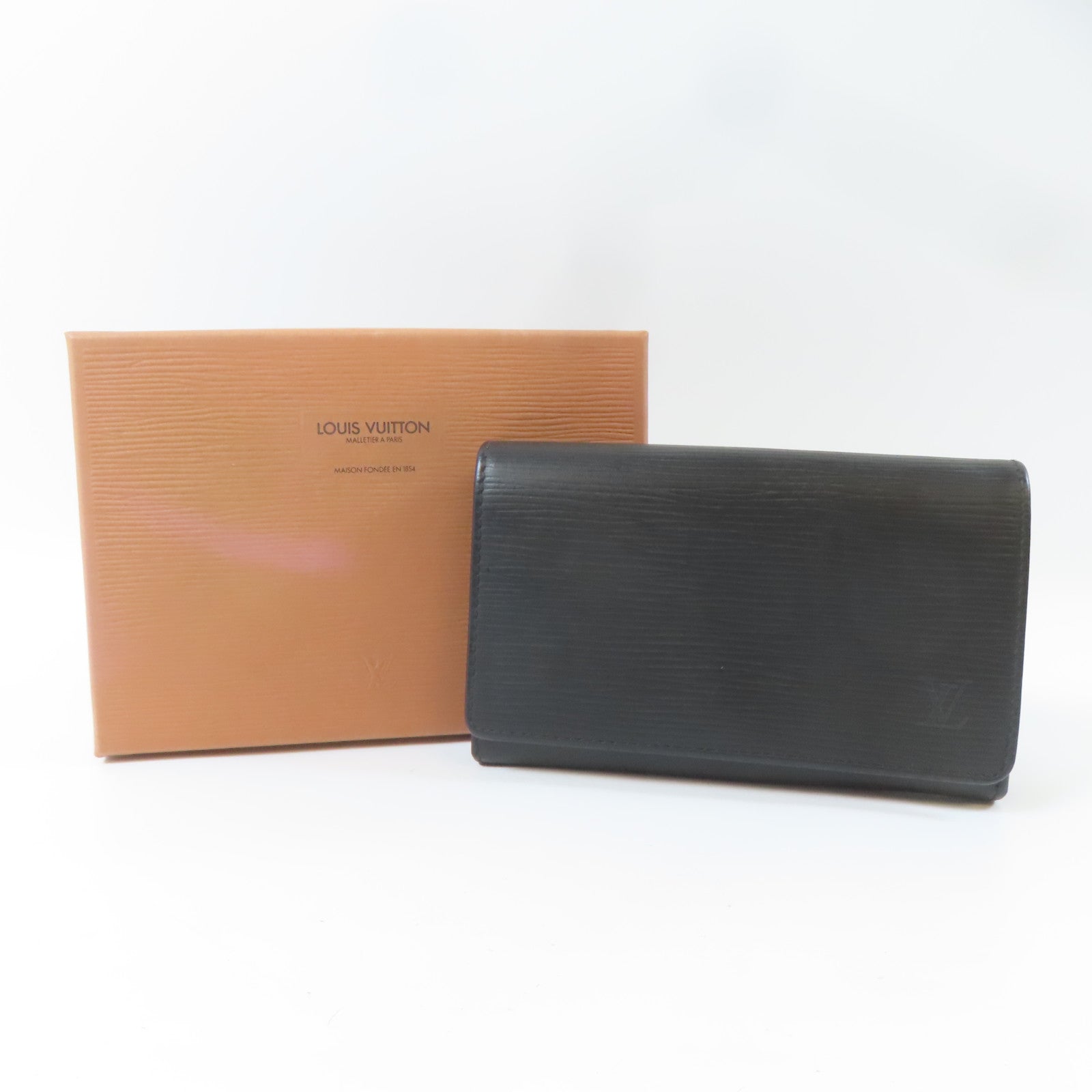 LOUIS VUITTON 【激減優惠】Epi Portefeuille Tresor Wallet金扣錢包黑色