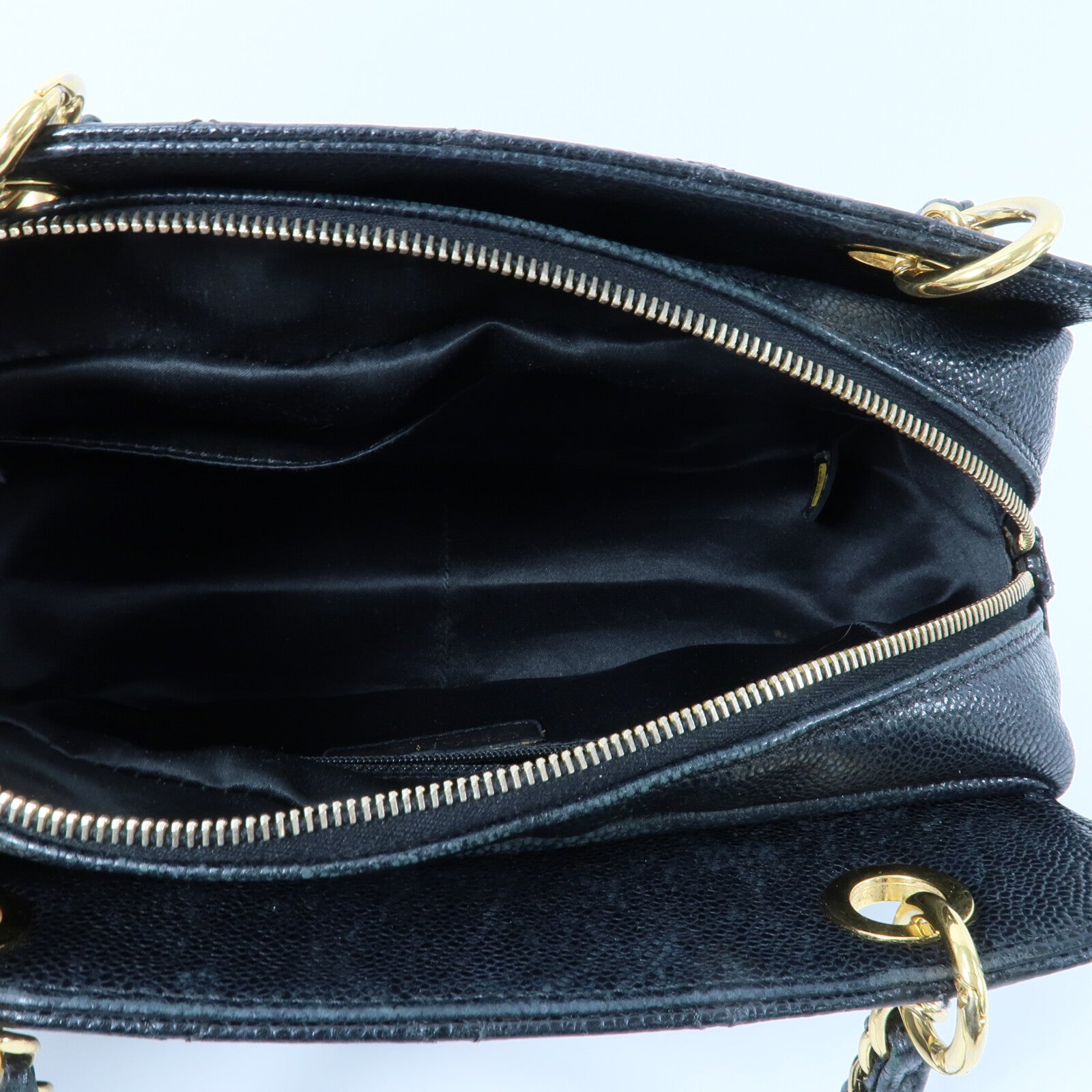 CHANEL 牛皮皮革PTT Petite Timeless Tote Bag鏈帶肩背袋