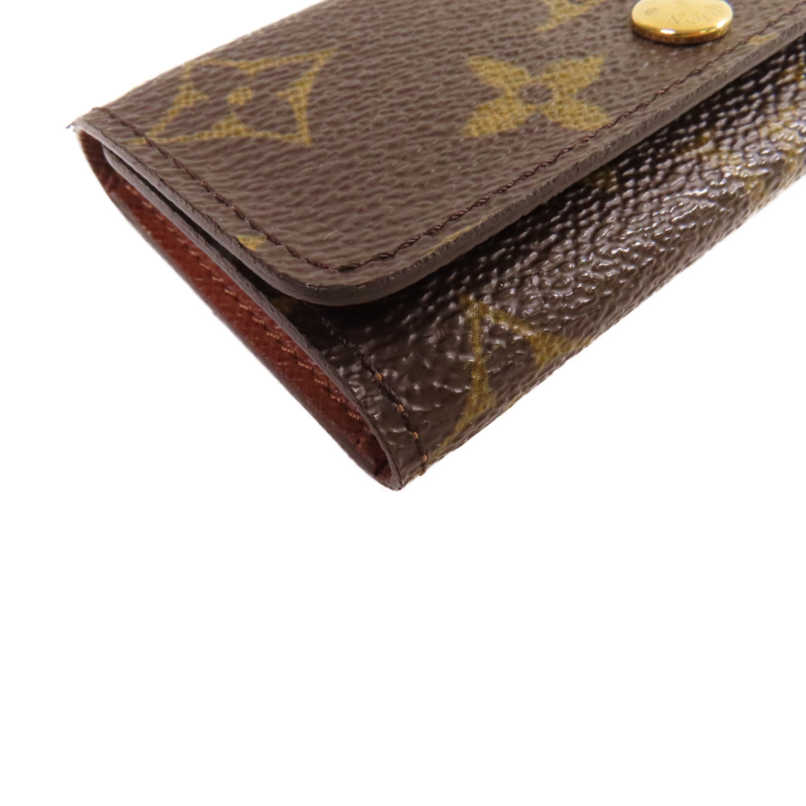 LOUIS VUITTON Monogram Multicles 4 Key Holder金扣鎖匙套啡色
