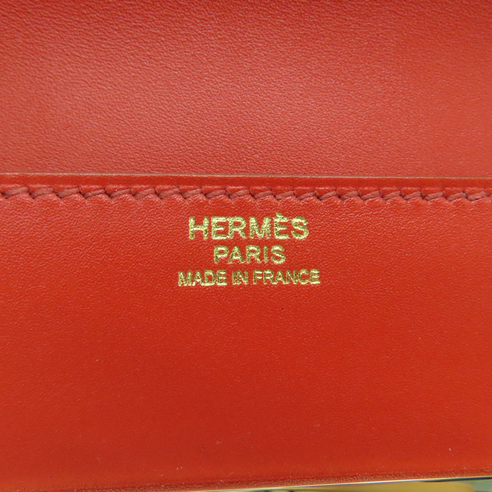 HERMES 【激減優惠】Tadelakt皮革Sac Rock Clutch金扣手拿包Capucine紅色
