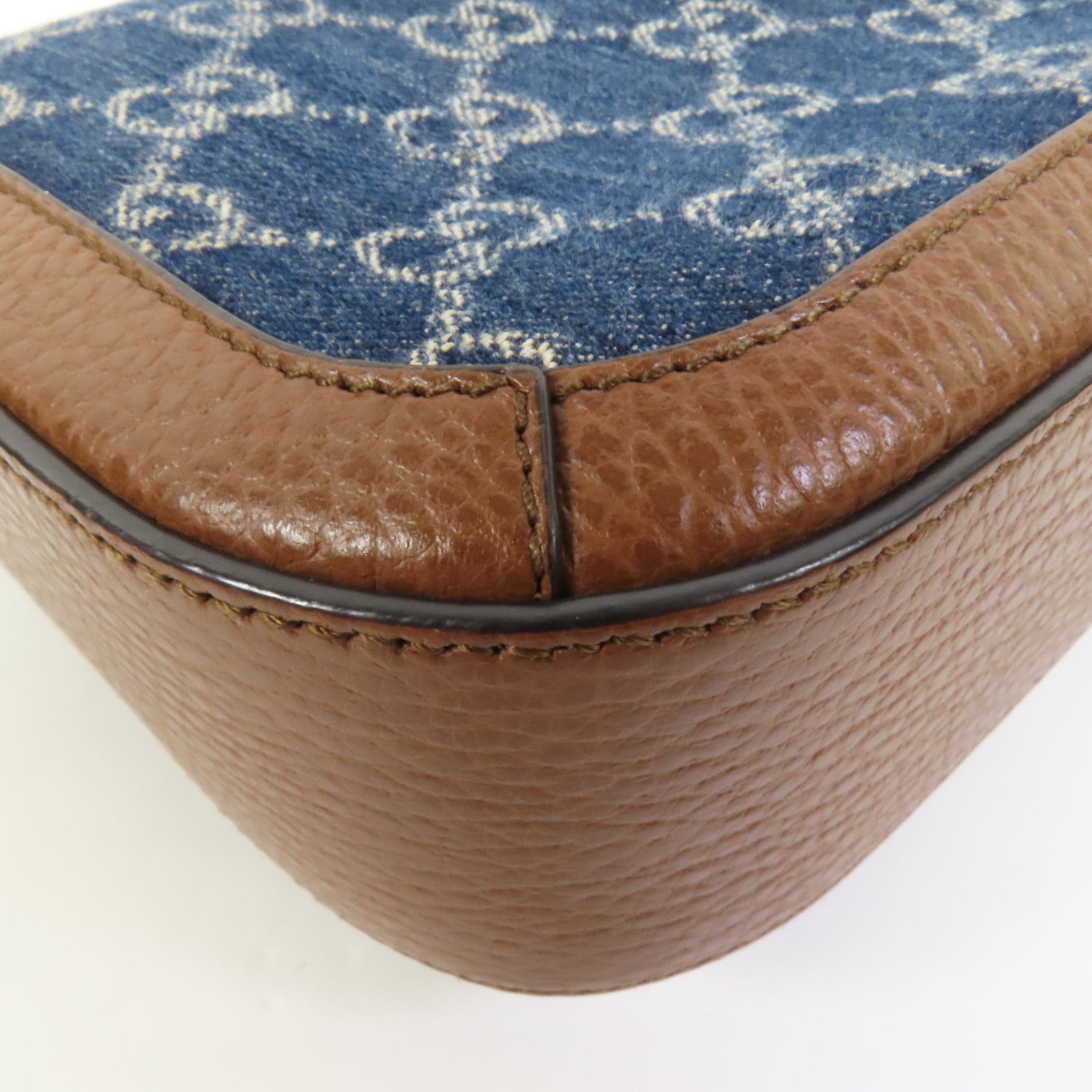 GUCCI Denim Horsebit 1955 Small肩背袋