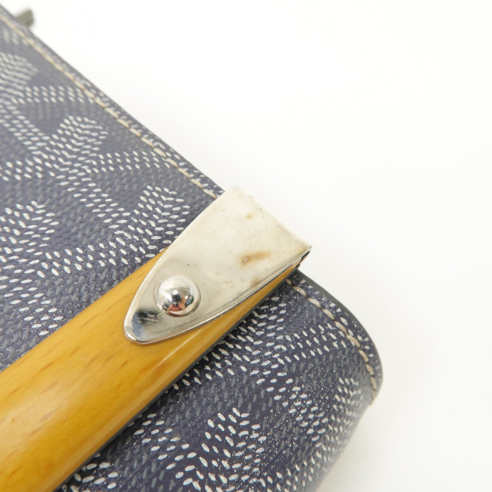 GOYARD 【激減優惠】塗層帆布Pochette Monte銀扣肩背袋灰色