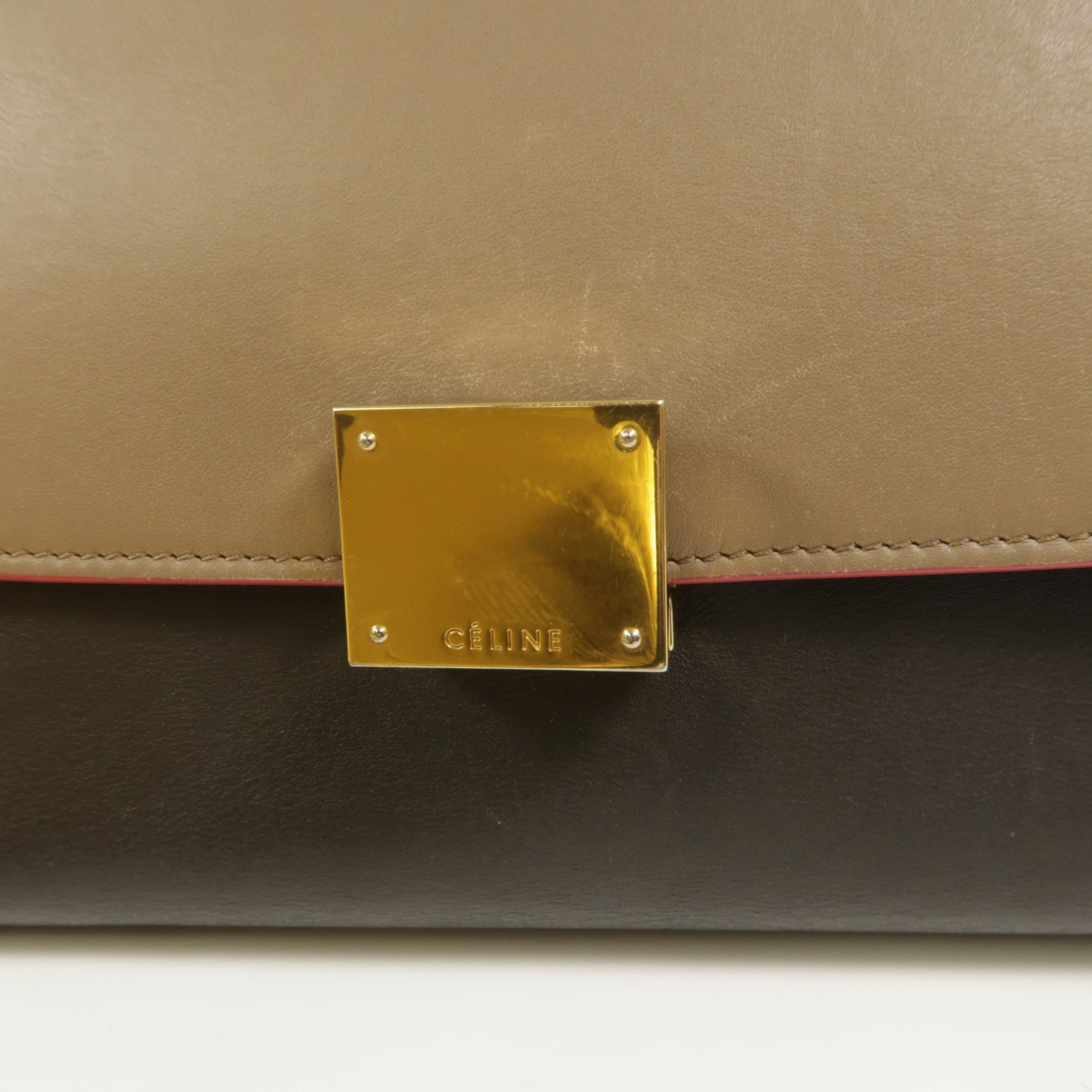 CELINE 牛皮皮革Trapeze手挽肩背兩用袋