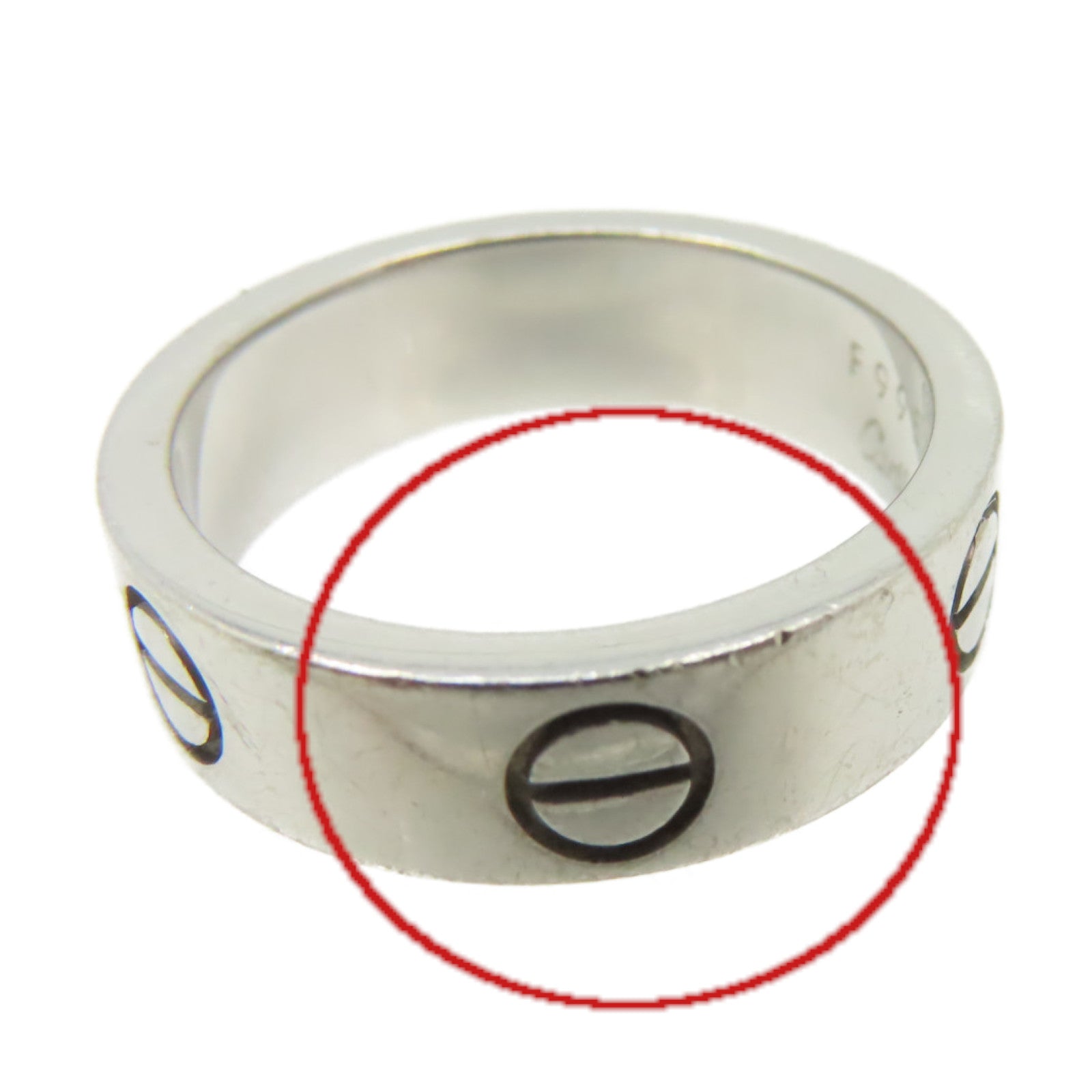 CARTIER 【激減優惠】18K白金Love Ring戒指#53