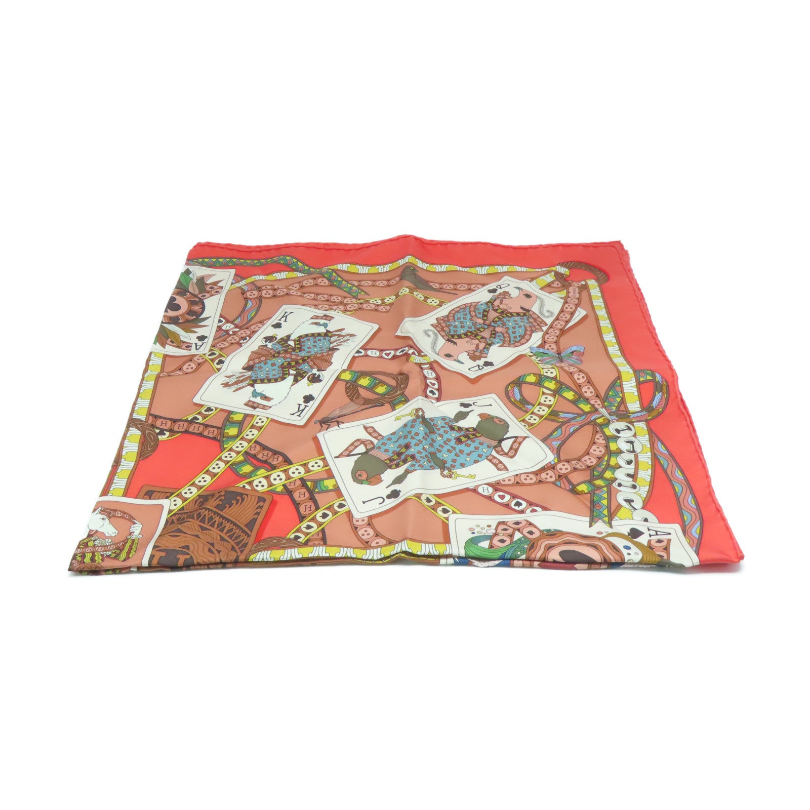 HERMES 【激減優惠】絲質Scarf 90x90絲巾紅色