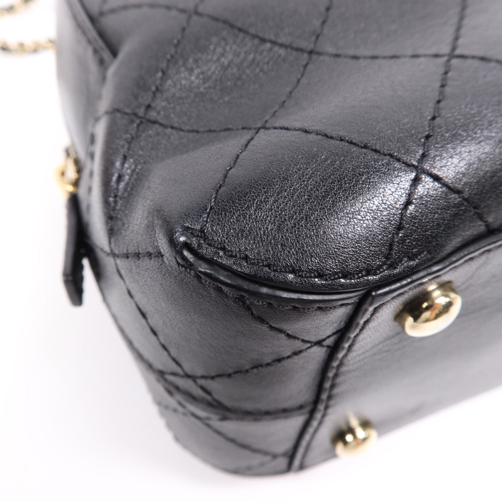 CHANEL 牛皮皮革Chain Shoulder Bag金扣鏈帶肩背袋