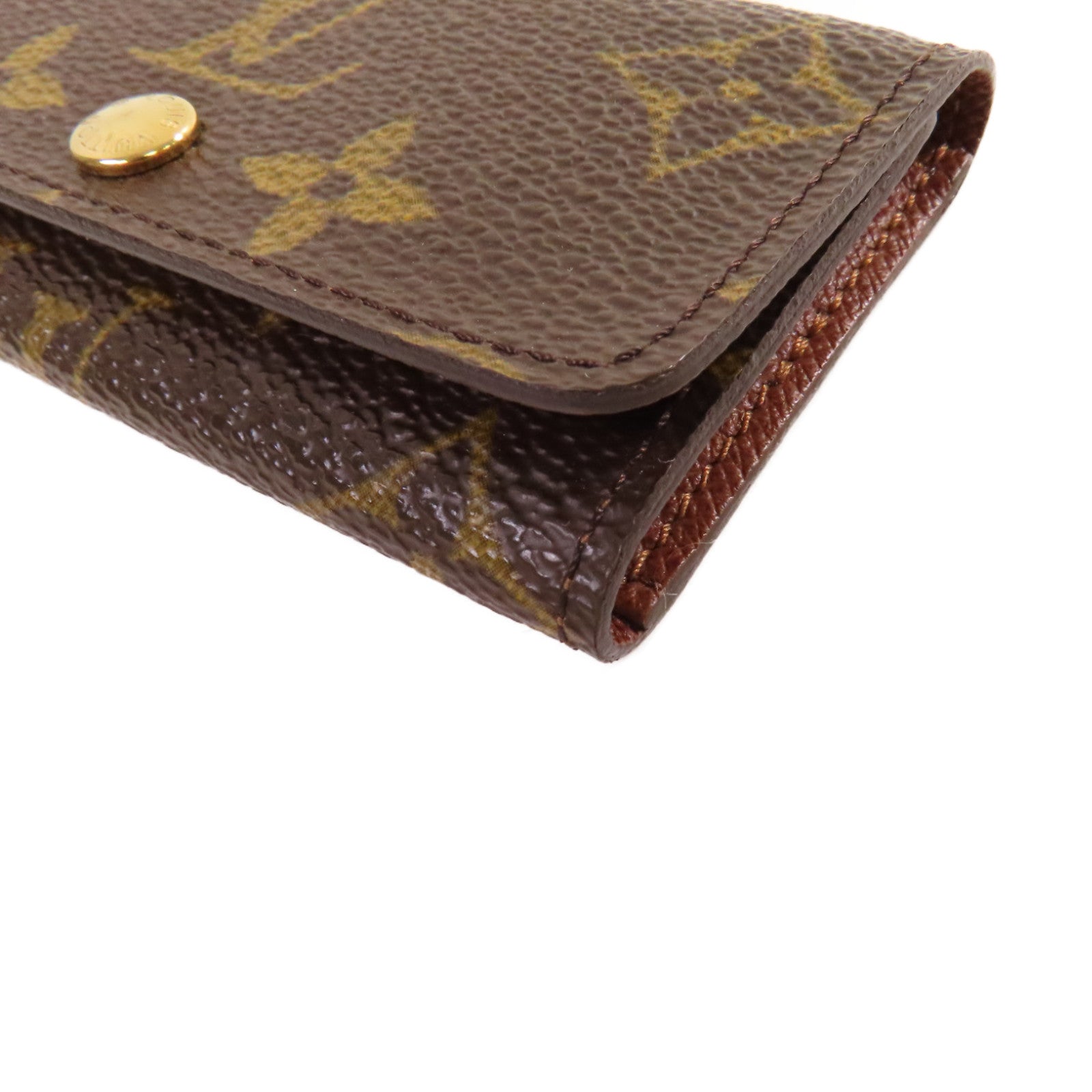 LOUIS VUITTON Monogram Multicles 4 Key Holder金扣鎖匙套啡色