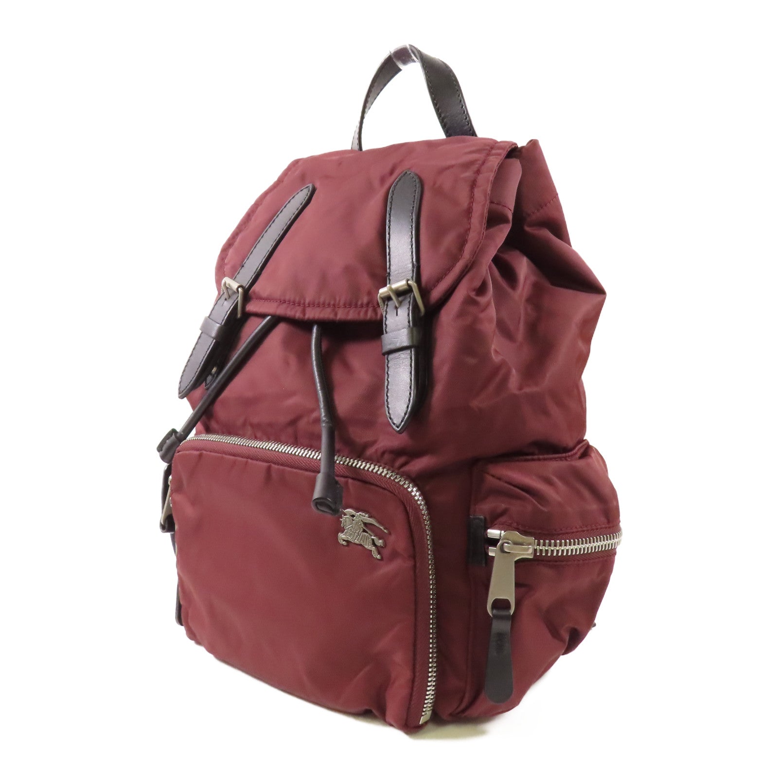 BURBERRY 尼龍Backpack銀扣背包