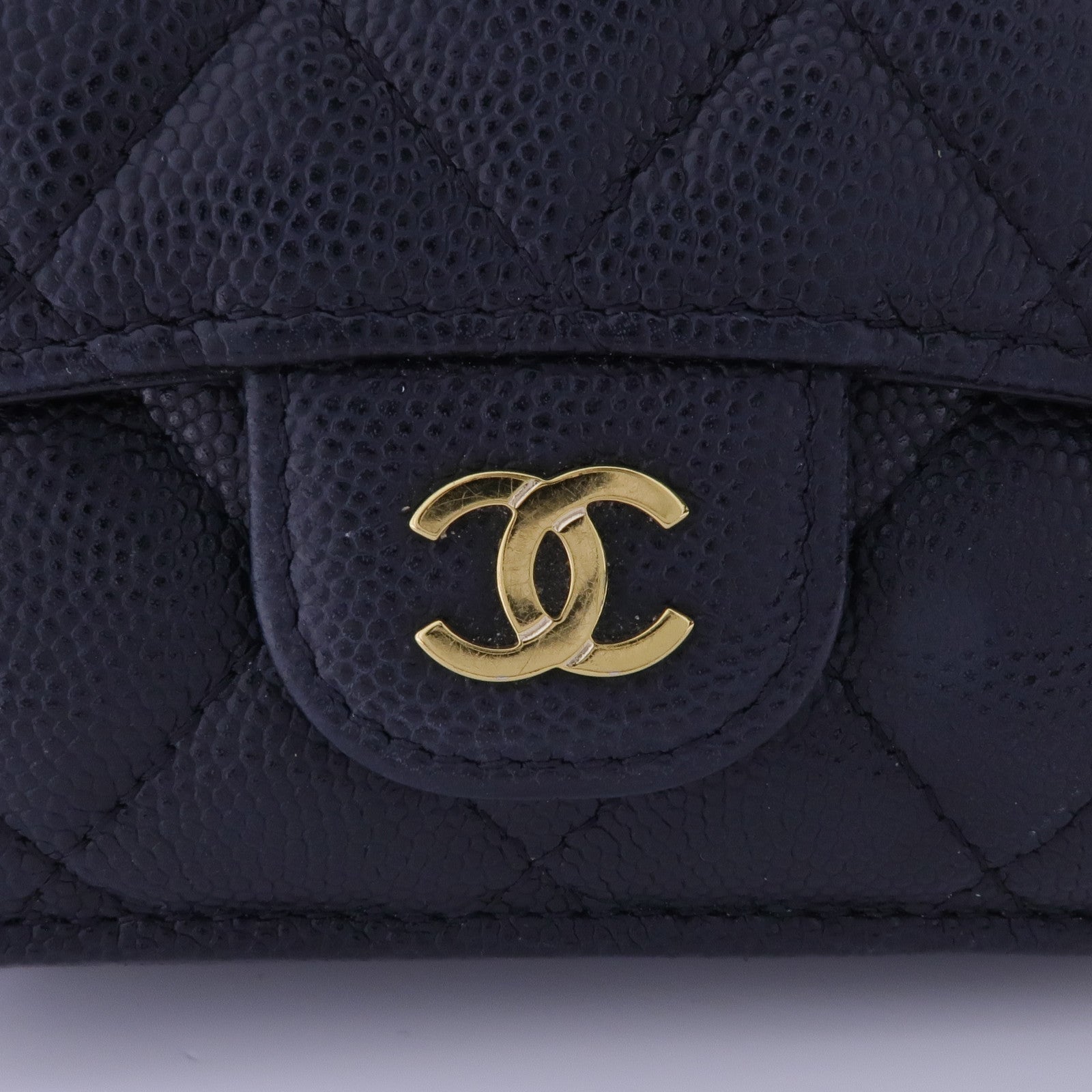 CHANEL 牛皮皮革Wallet金扣錢包