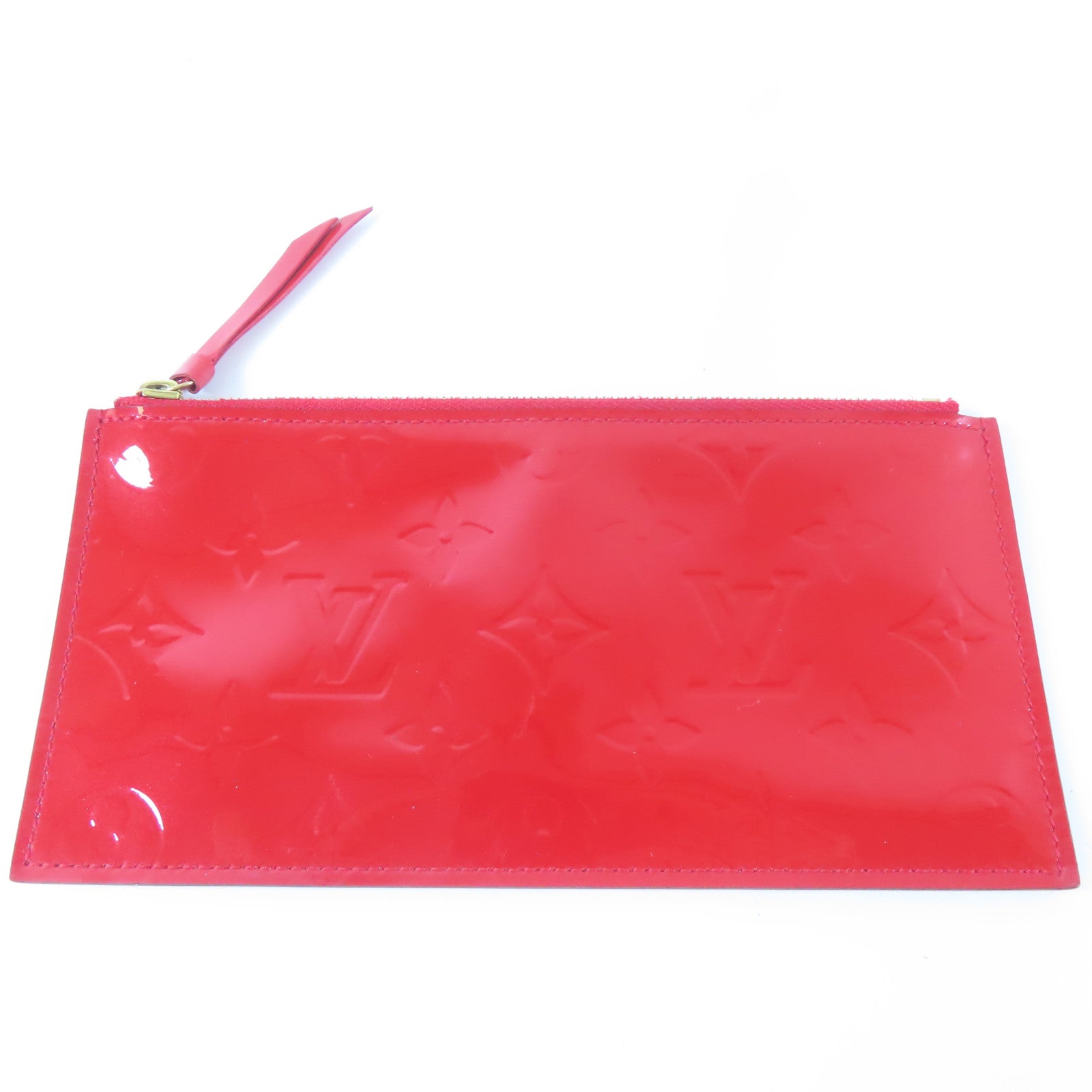 LOUIS VUITTON Vernis Pochette Felicie金扣鏈帶肩背袋紅色