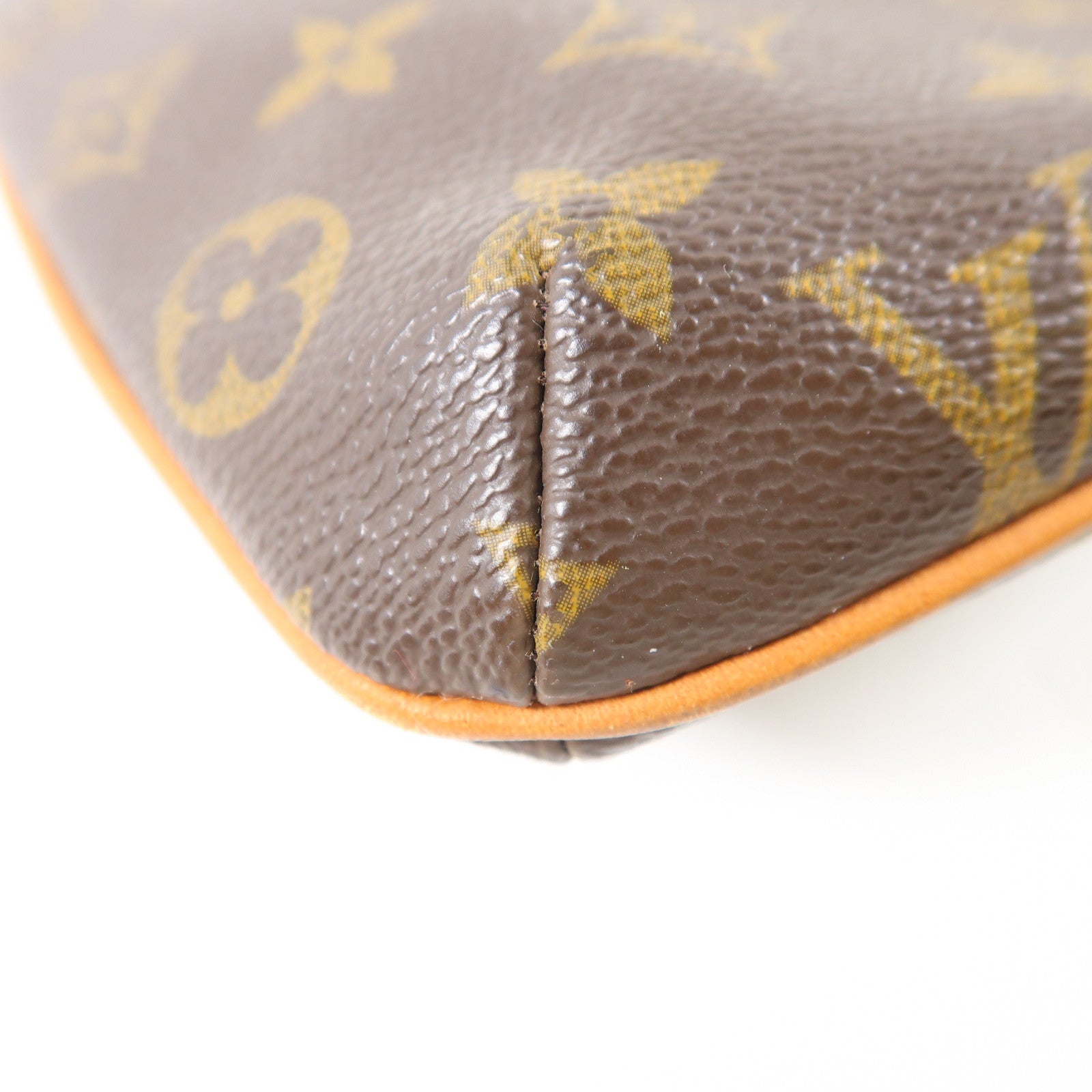 LOUIS VUITTON Monogram Partition Pouch金扣手拿包啡色
