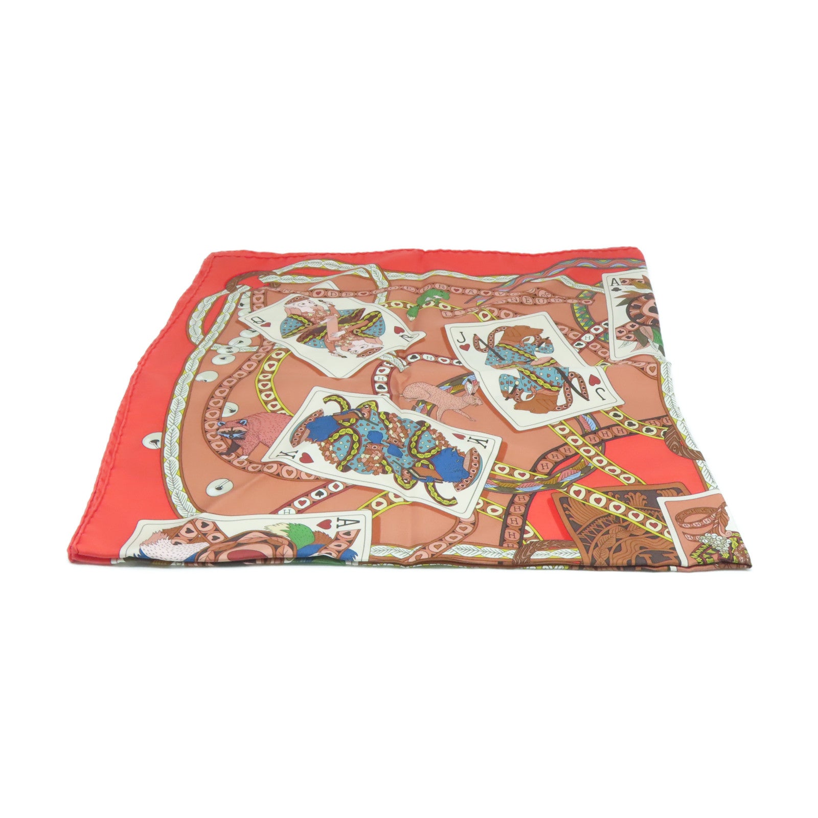 HERMES 【激減優惠】絲質Scarf 90x90絲巾紅色