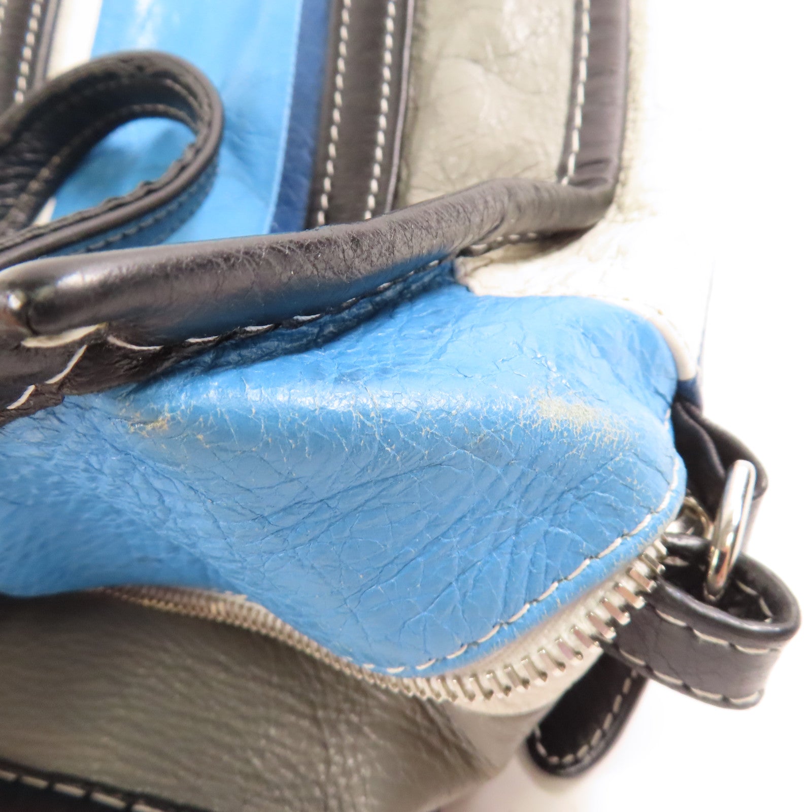 BALENCIAGA 牛皮皮革Bazzaar XS銀扣手挽肩背兩用袋