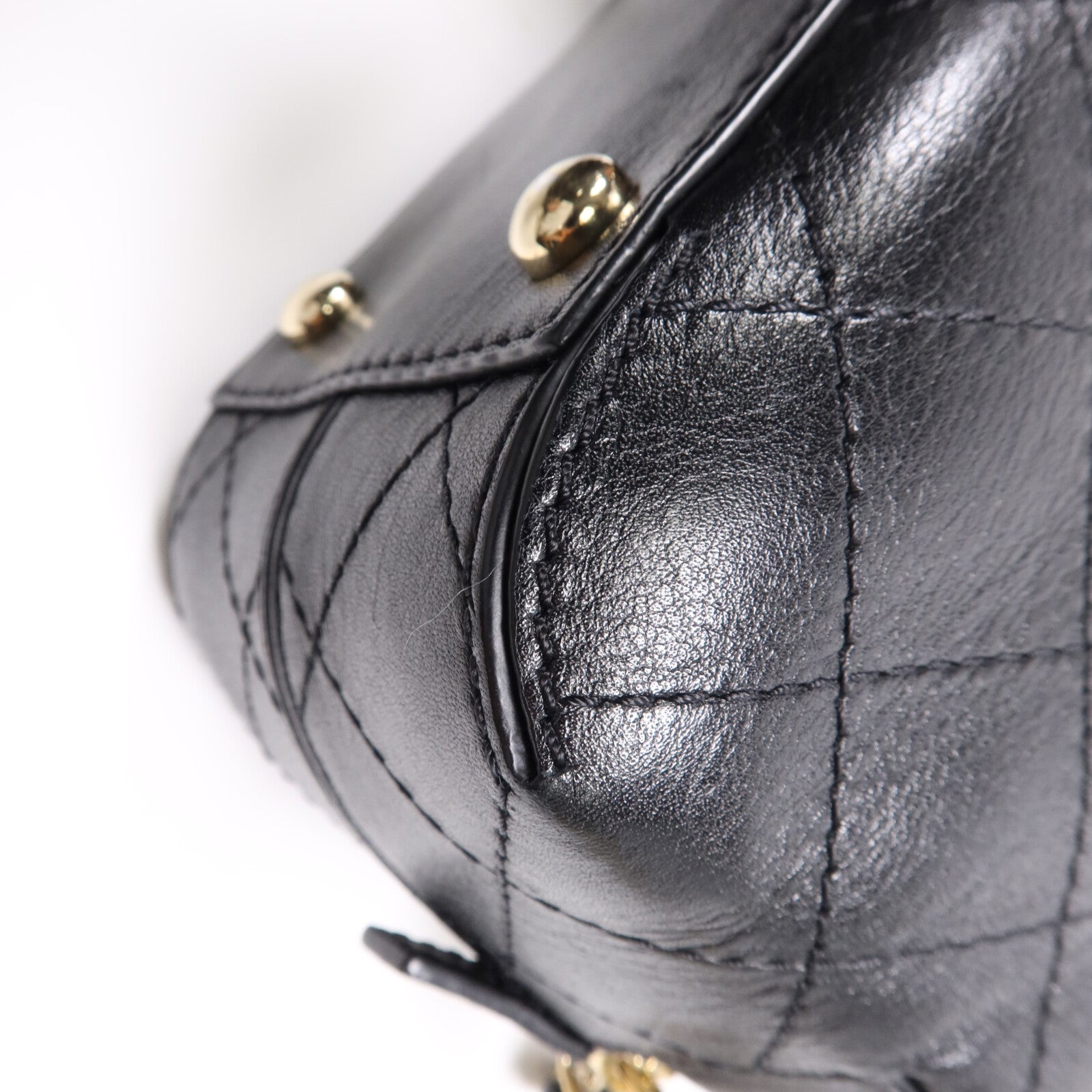 CHANEL 牛皮皮革Chain Shoulder Bag金扣鏈帶肩背袋