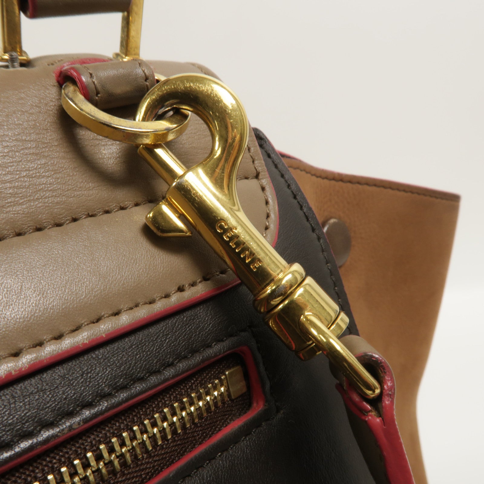 CELINE 牛皮皮革Trapeze手挽肩背兩用袋