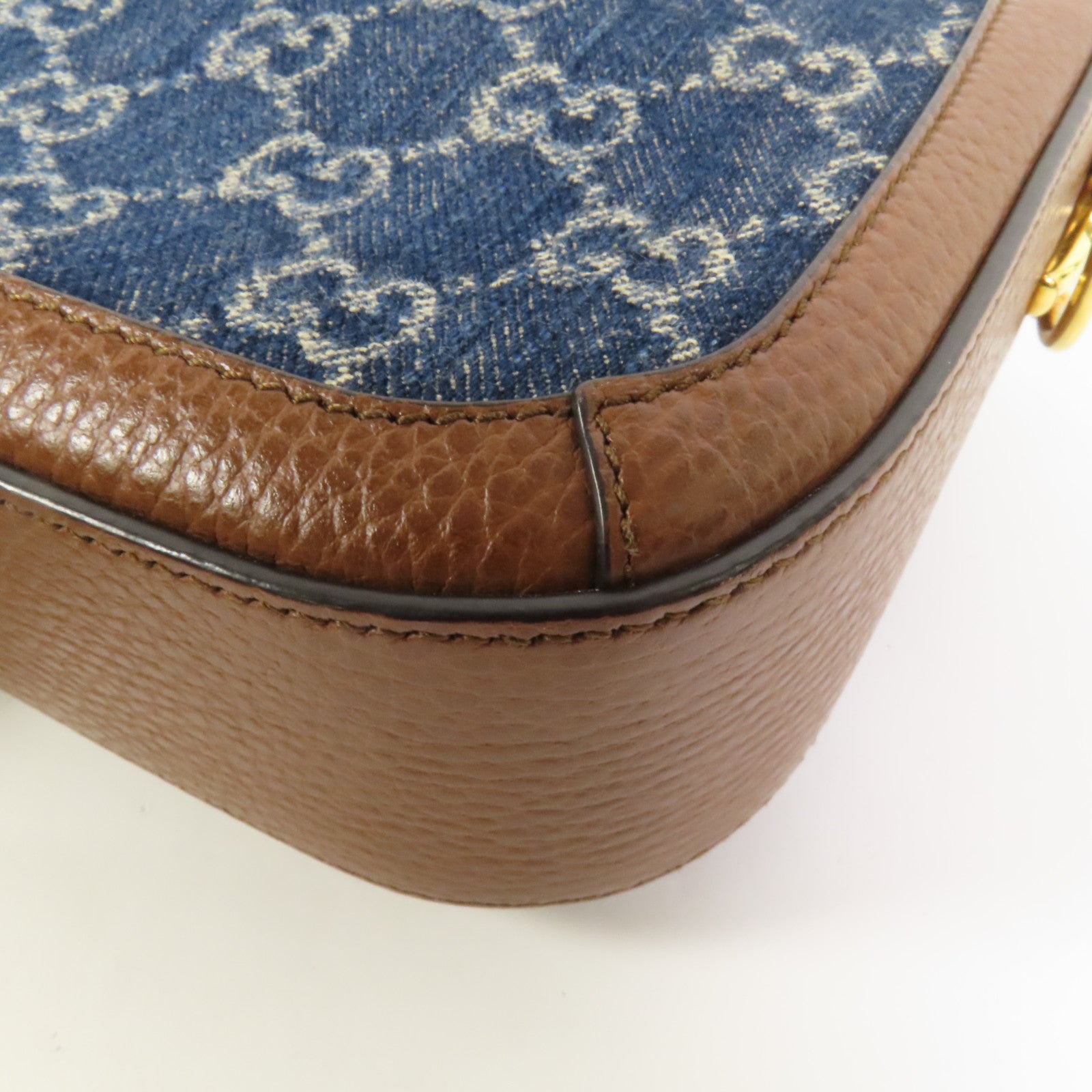 GUCCI Denim Horsebit 1955 Small肩背袋