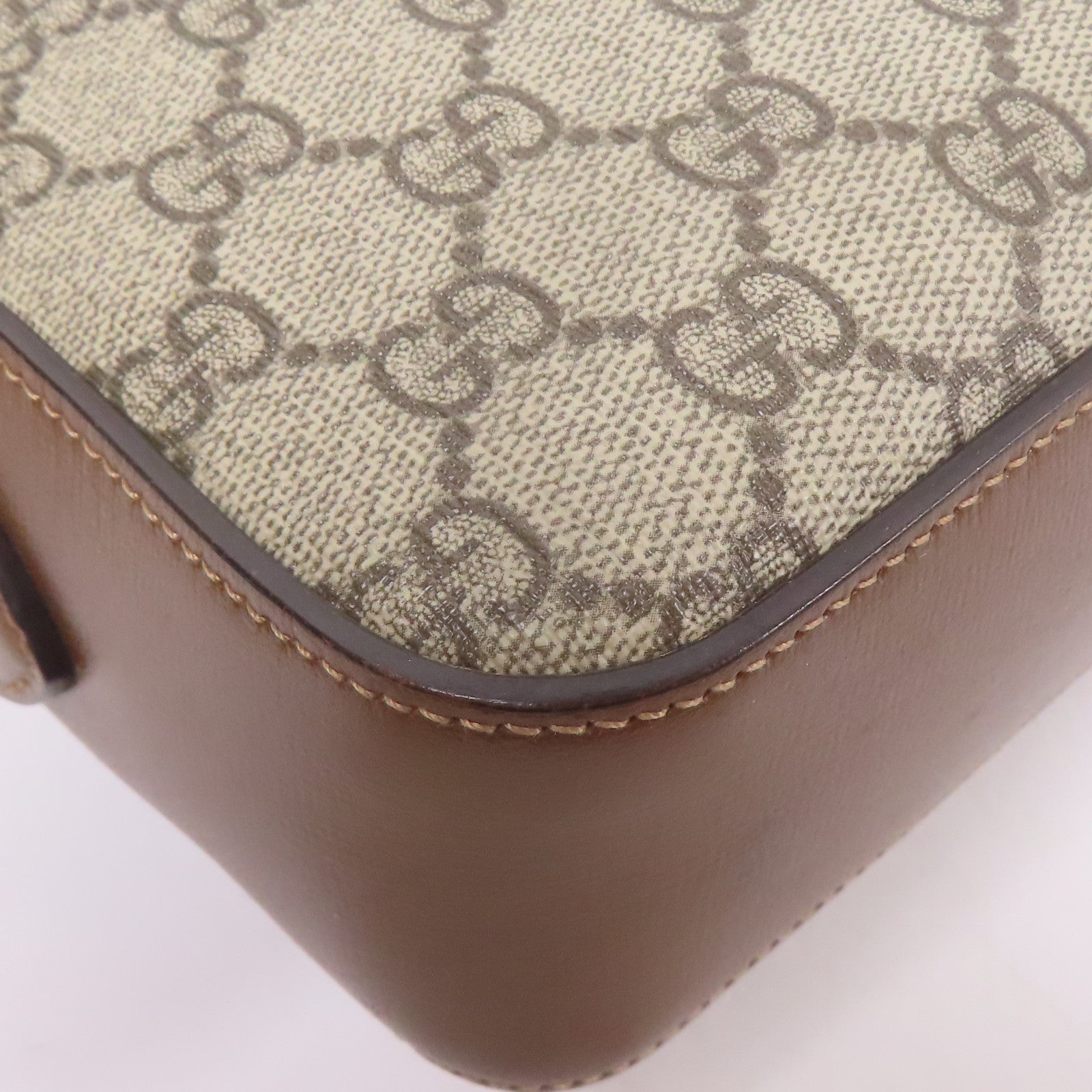 GUCCI 塗層帆布Horsebit 1955 Small Camera Bag金扣肩背袋