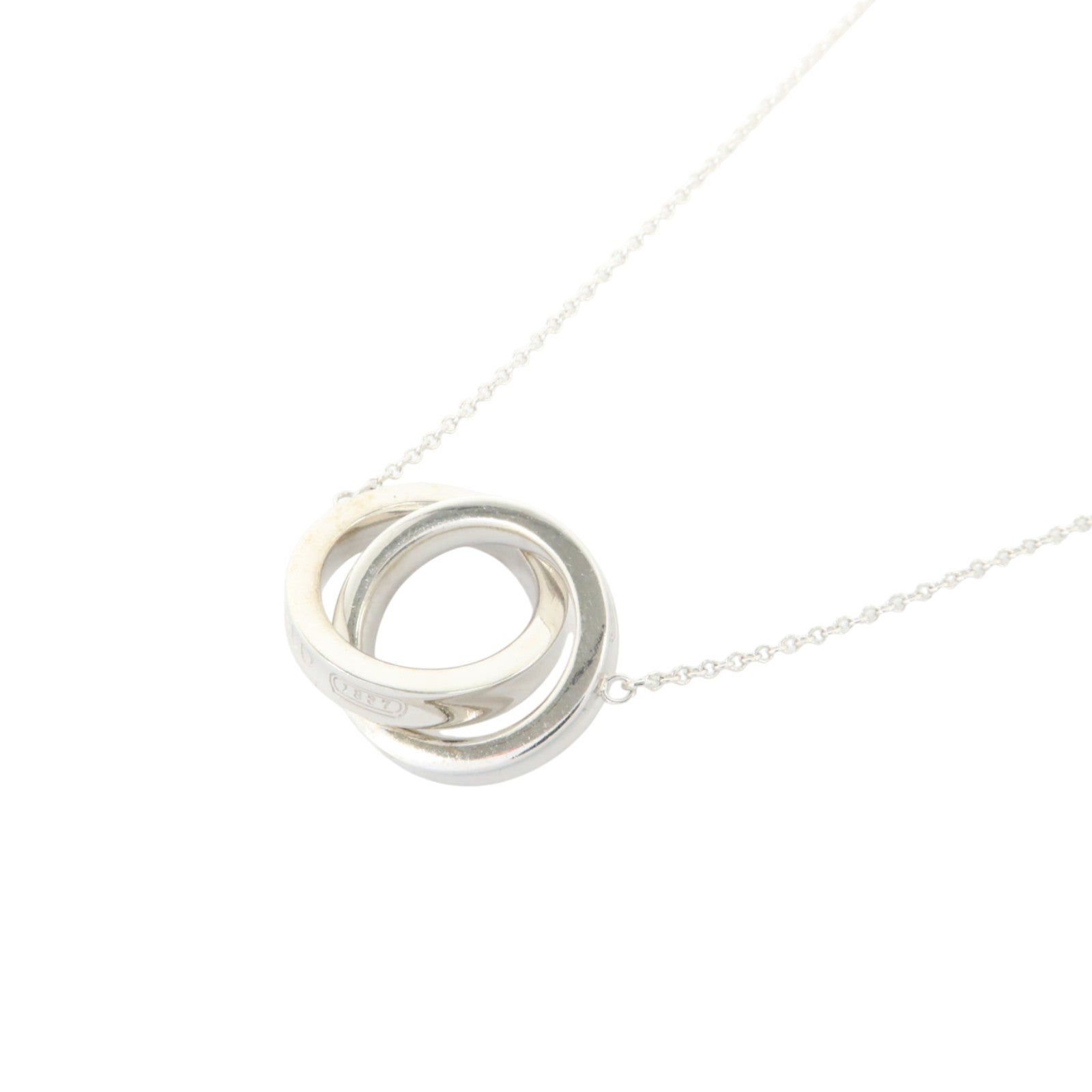 TIFFANY＆CO 925純銀Interlocking Circle Necklace項鏈