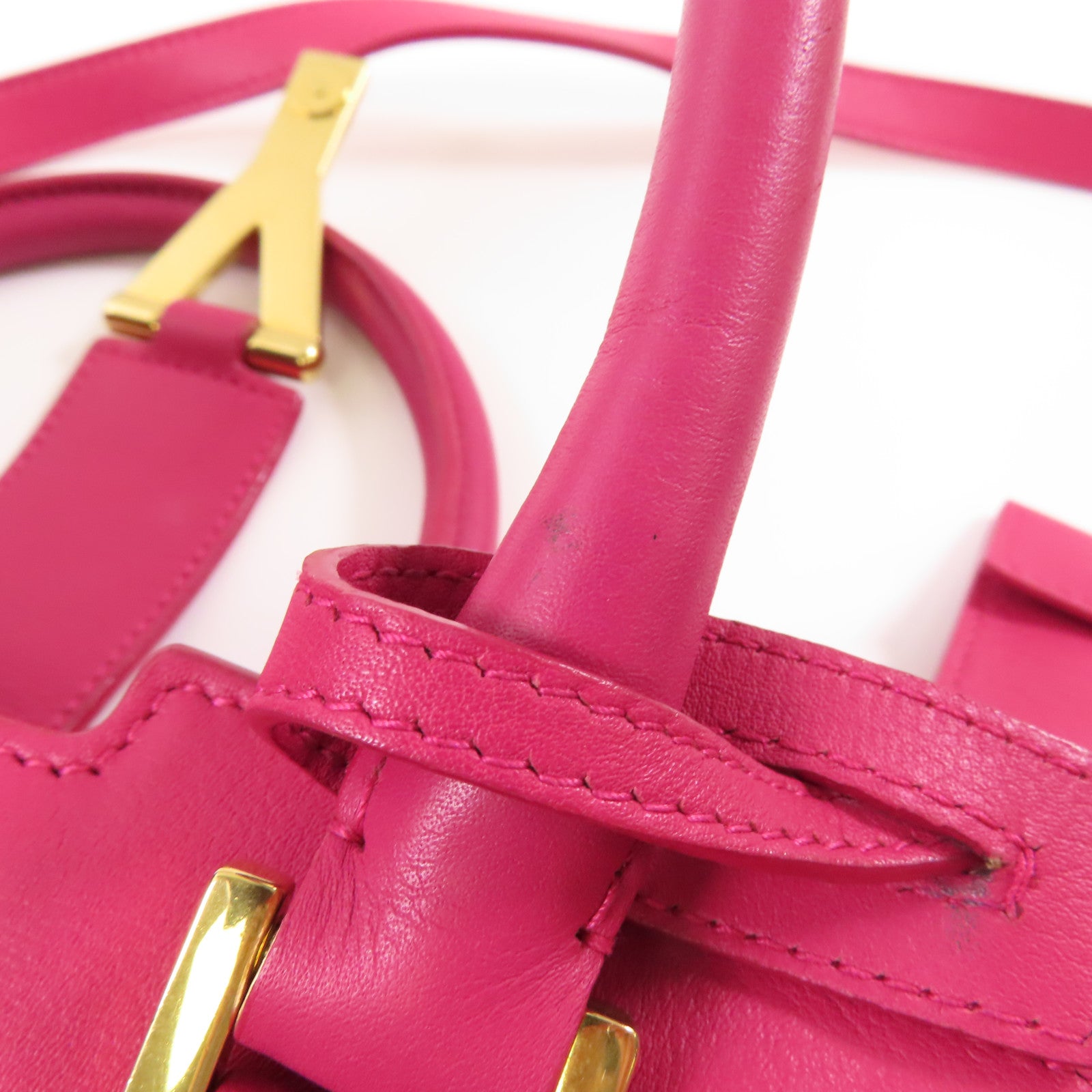 YVES SAINT LAURENT 牛皮皮革Y Cabas金扣手挽肩背兩用袋