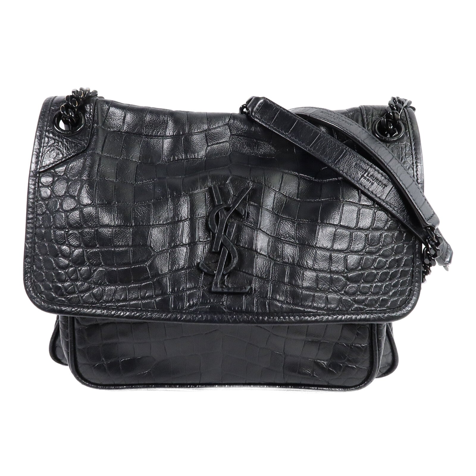 YVES SAINT LAURENT 牛皮皮革Niki Medium鏈帶肩背袋