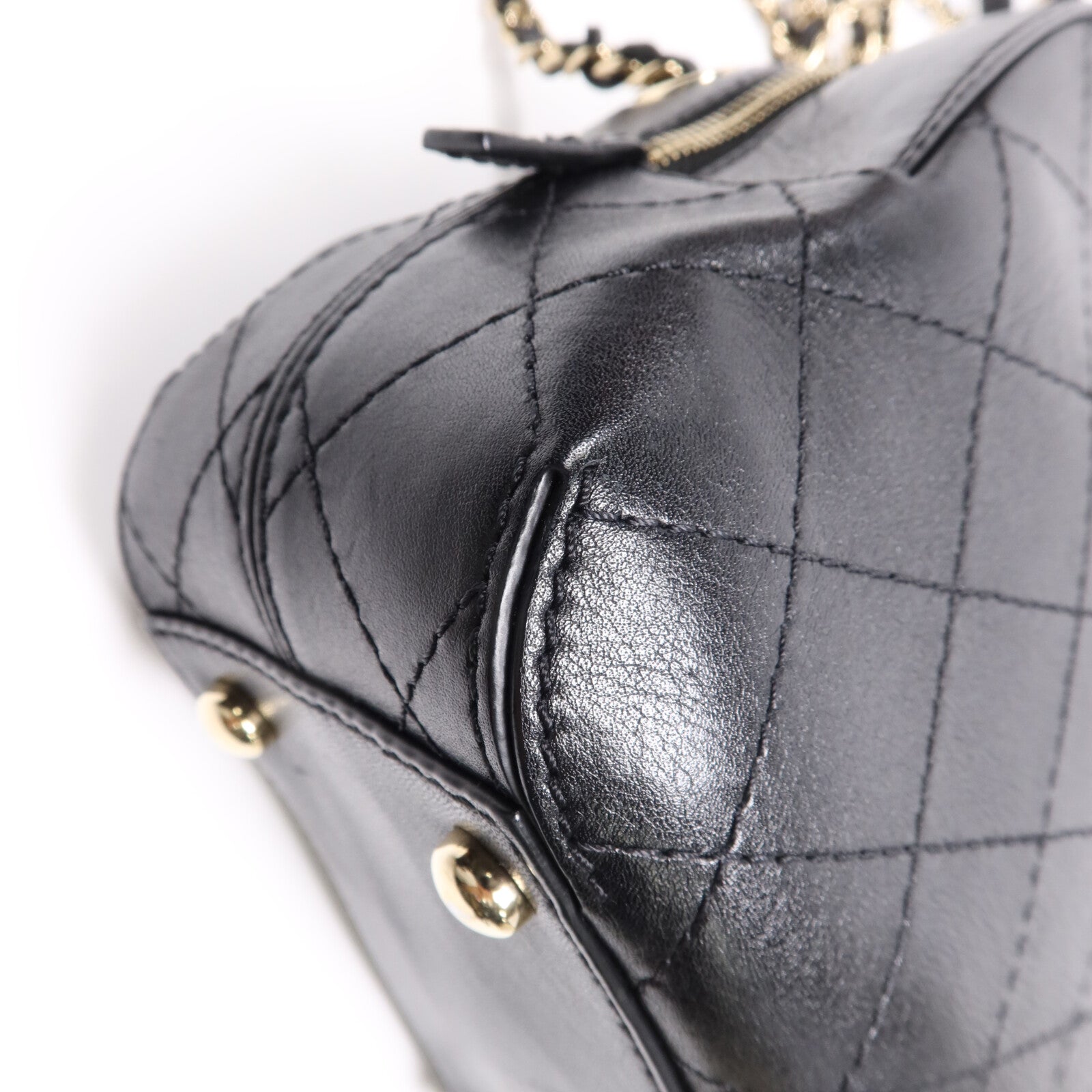 CHANEL 牛皮皮革Chain Shoulder Bag金扣鏈帶肩背袋