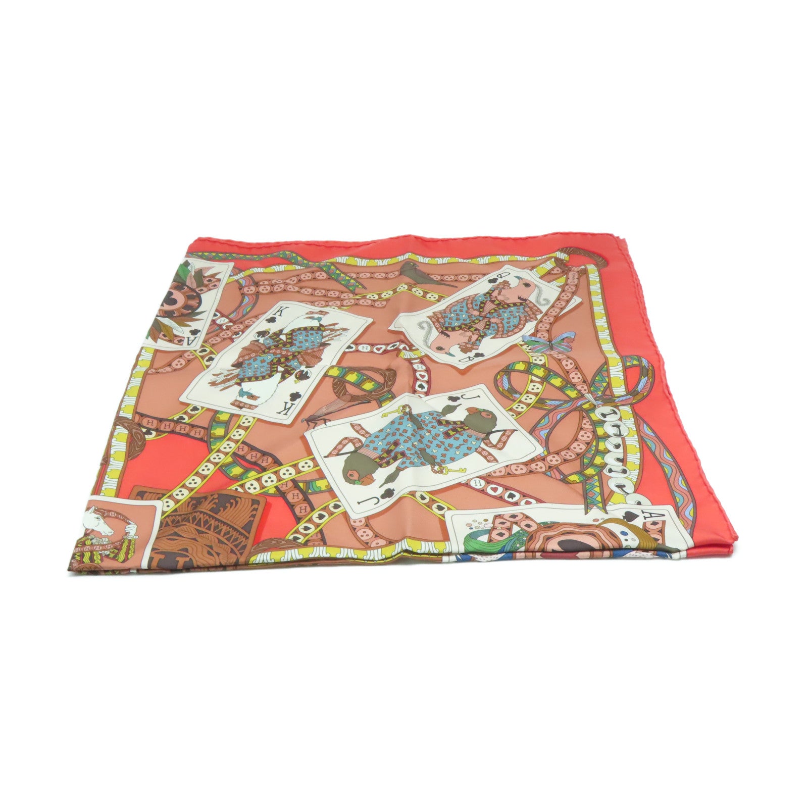 HERMES 【激減優惠】絲質Scarf 90x90絲巾紅色