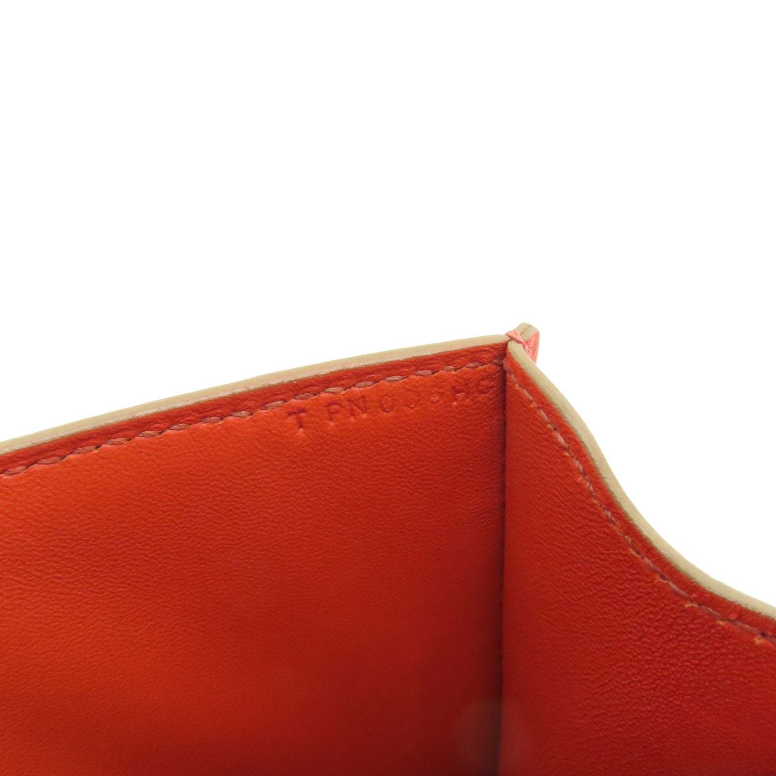 HERMES 【激減優惠】Tadelakt皮革Sac Rock Clutch金扣手拿包Capucine紅色