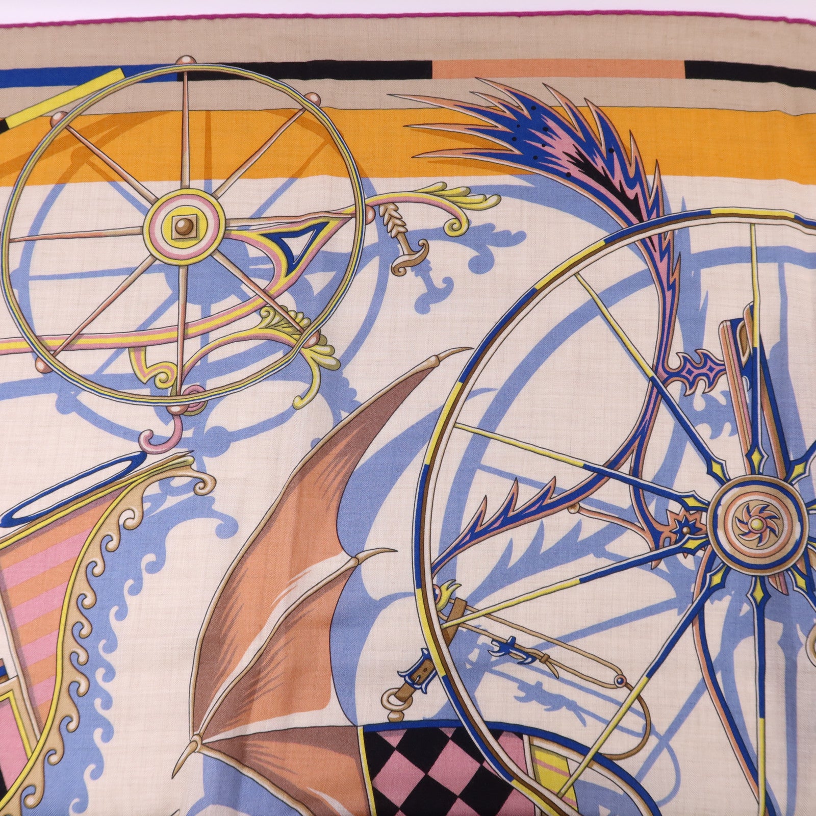 HERMES 絲質/羊絨Scarf 140X140絲巾